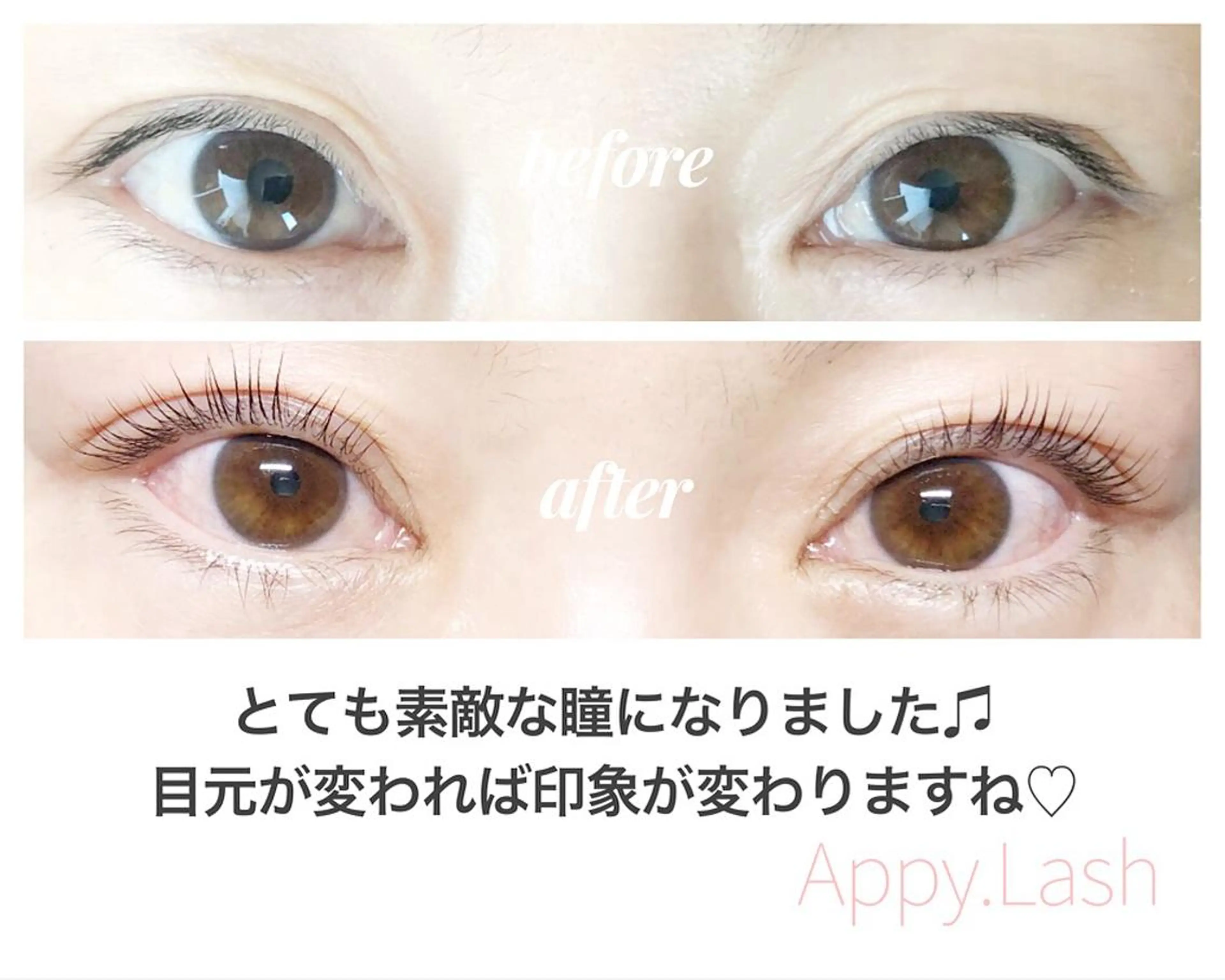 マツエク・マツパ フラットラッシュ ナチュラル パリジェンヌラッシュリフト まつげパーマ ボリュームラッシュ まつげと眉の専門店 Appy.Lashのマツエク・マツパデザイン