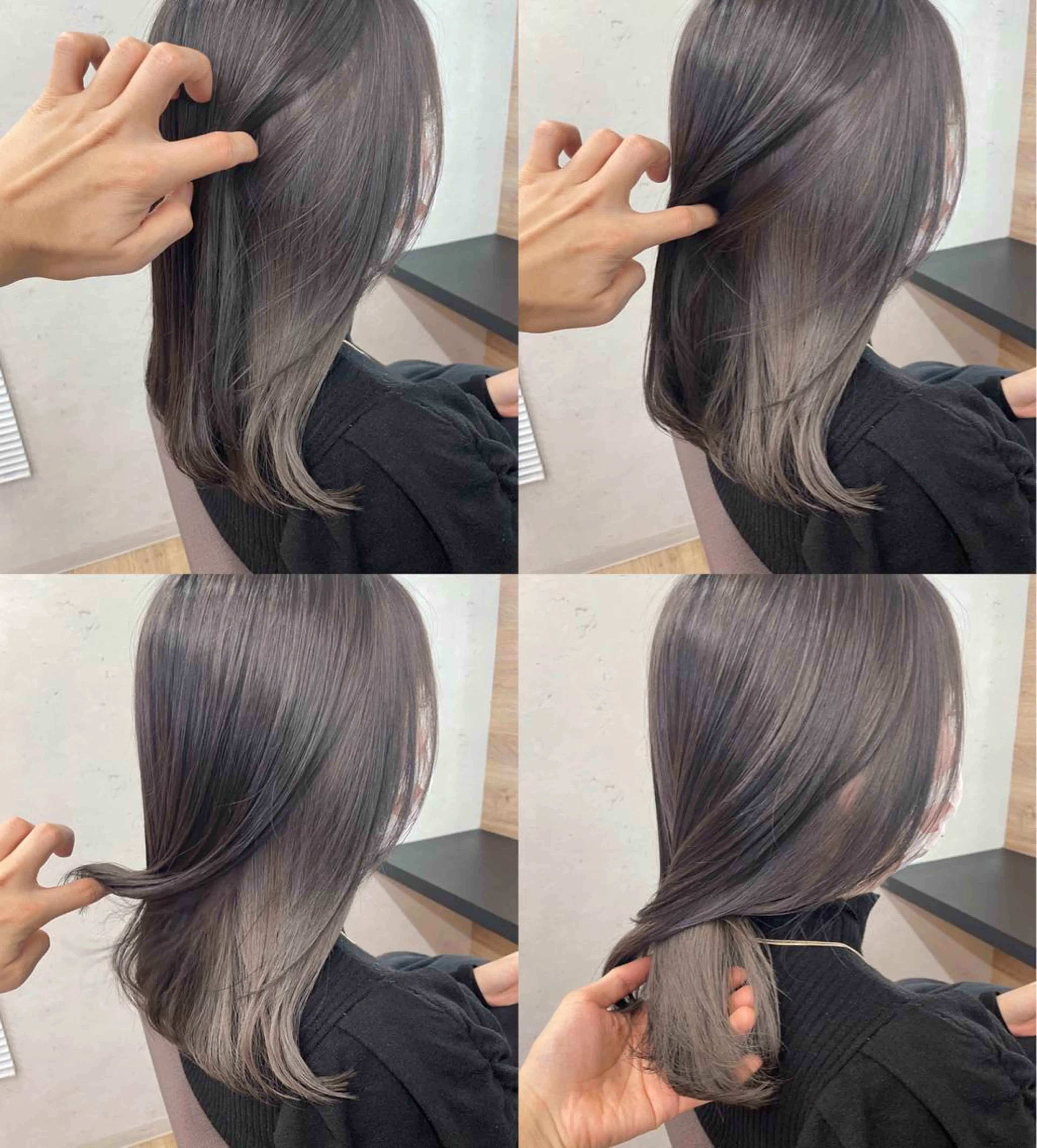 カラー ブリーチ 透明感カラー ブリーチなしカラー MAEDA 西金沢美容室のヘアスタイル