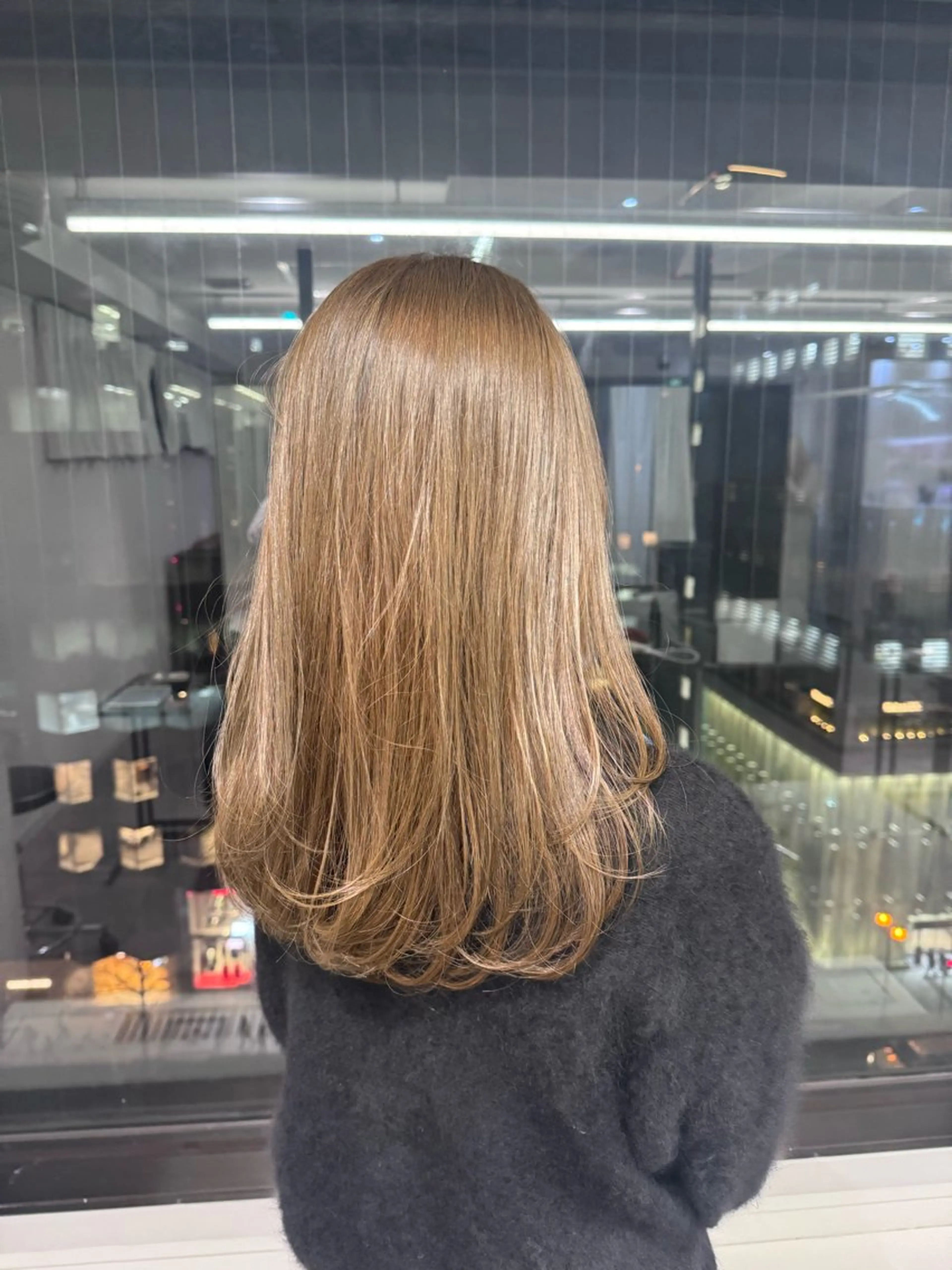 セミロング カラー ヘアカラー トリートメント 髪質改善/艶カラー HANAのヘアスタイル