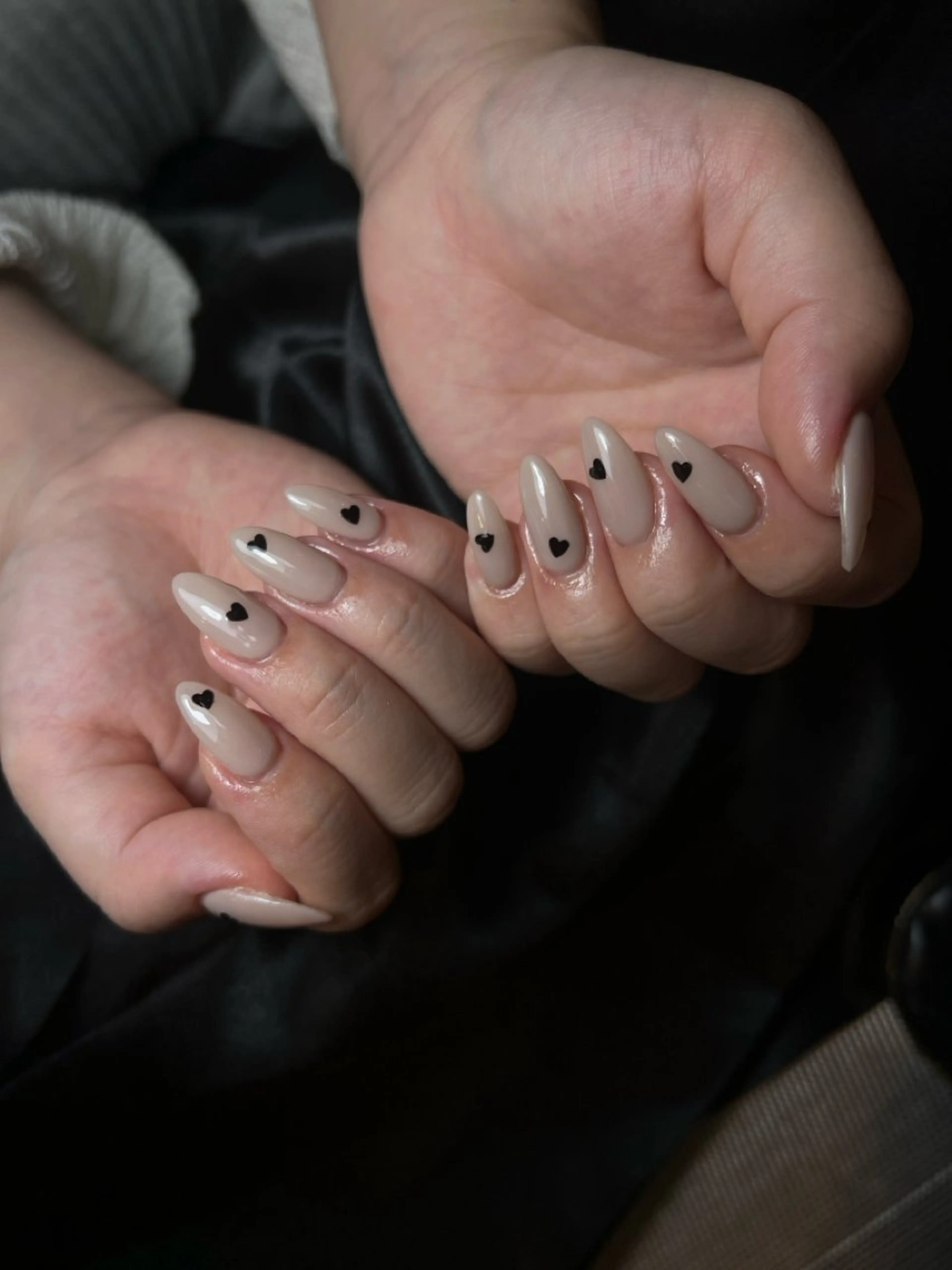 ネイル アートネイル ハート オフィスネイル ワンカラーネイル シンプルネイル Dely Nailのネイルデザイン