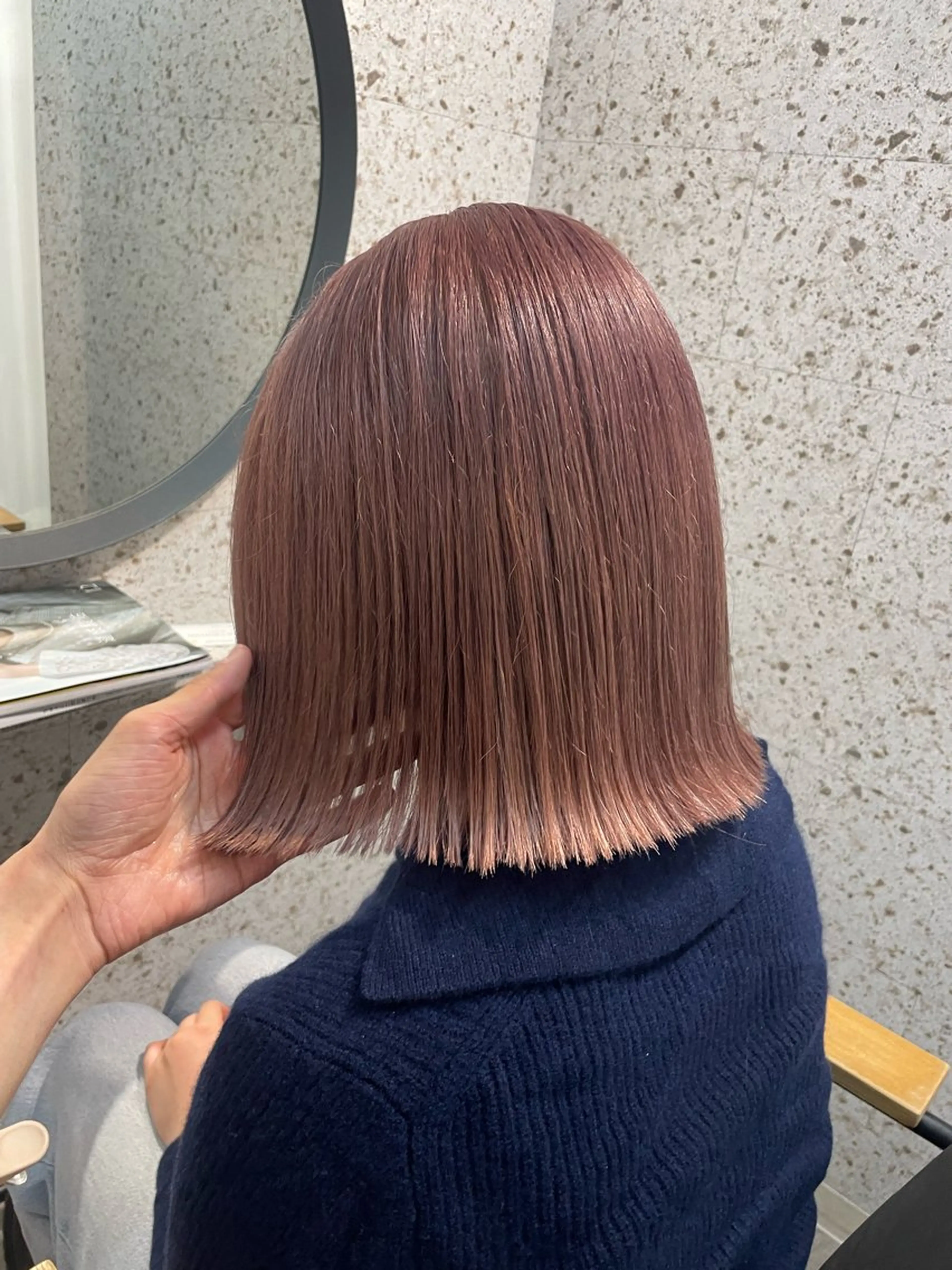 ミディアム カラー ベージュカラー ピンクカラー ピンクベージュ ヘアカラー トリートメント SHOTO ハイトー ン/ブロンドカラーのヘアスタイル