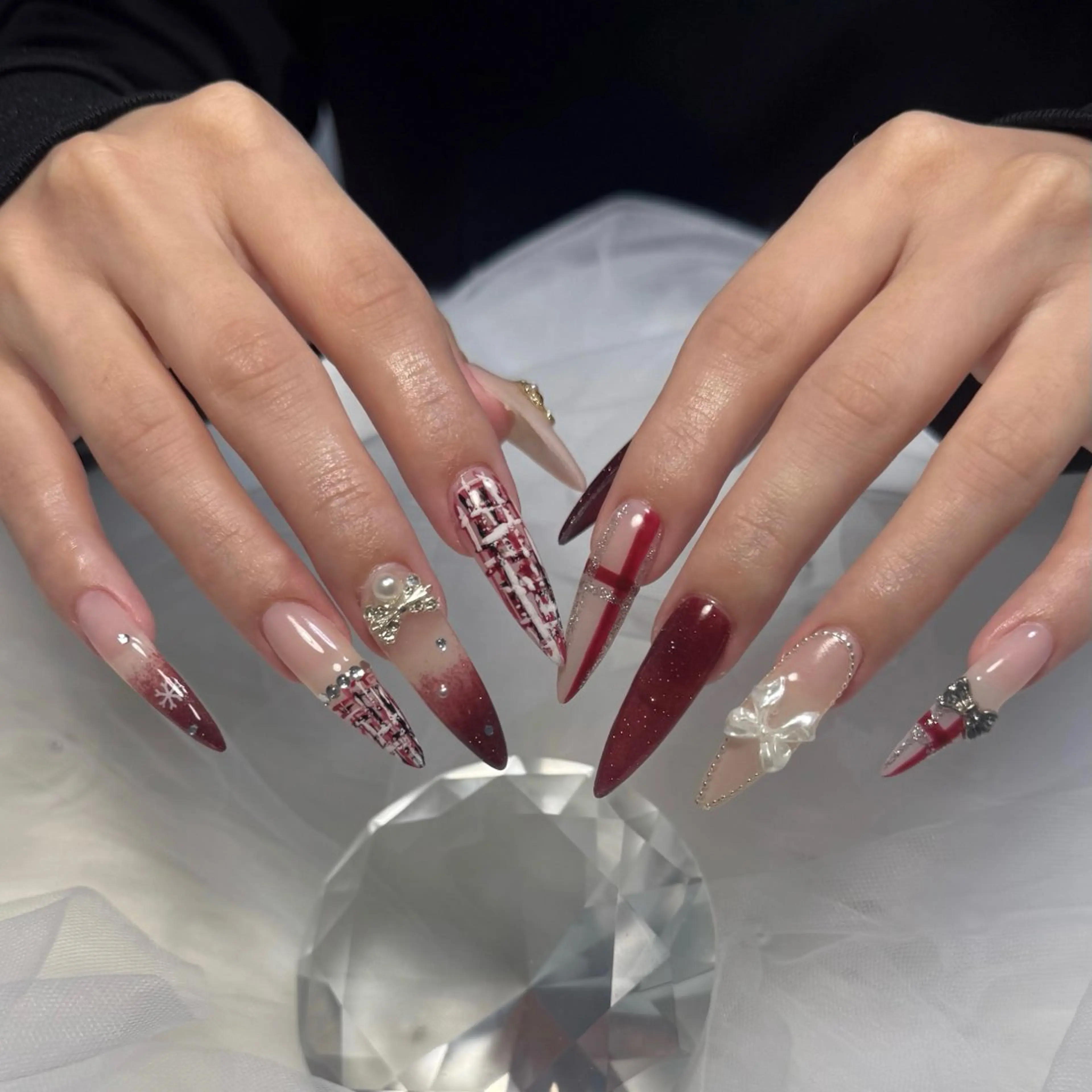 ネイル 冬ネイル クリスマス ハンドネイル uru nail/ 本部町/Kirariのネイルデザイン