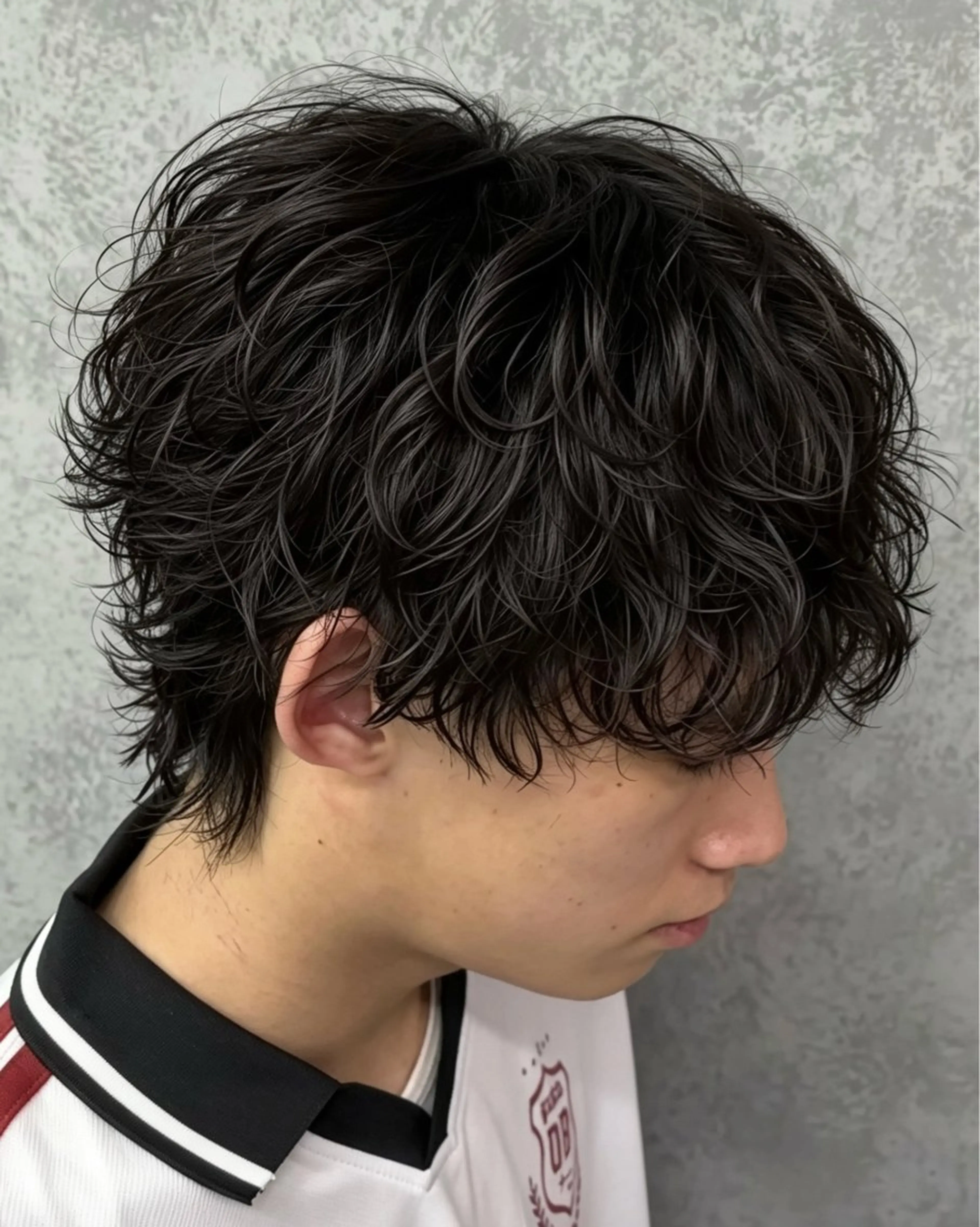 メンズ カット パーマ ✅シャドウ/フェザー パーマメンズりつきのヘアスタイル