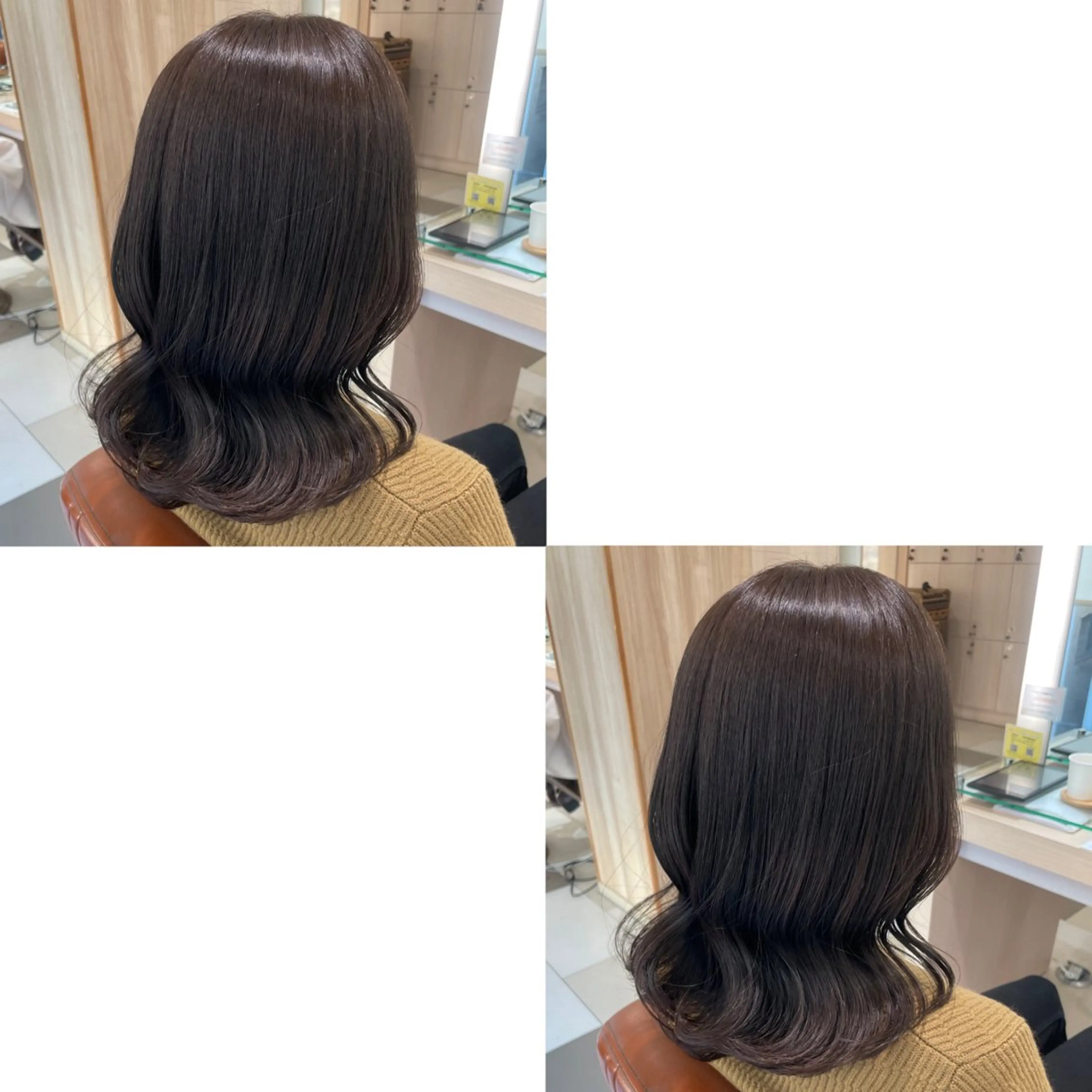 ミディアム カラー ヘアカラー トリートメント 青沼夏未/オリーブ/ 寒色カラーのヘアスタイル