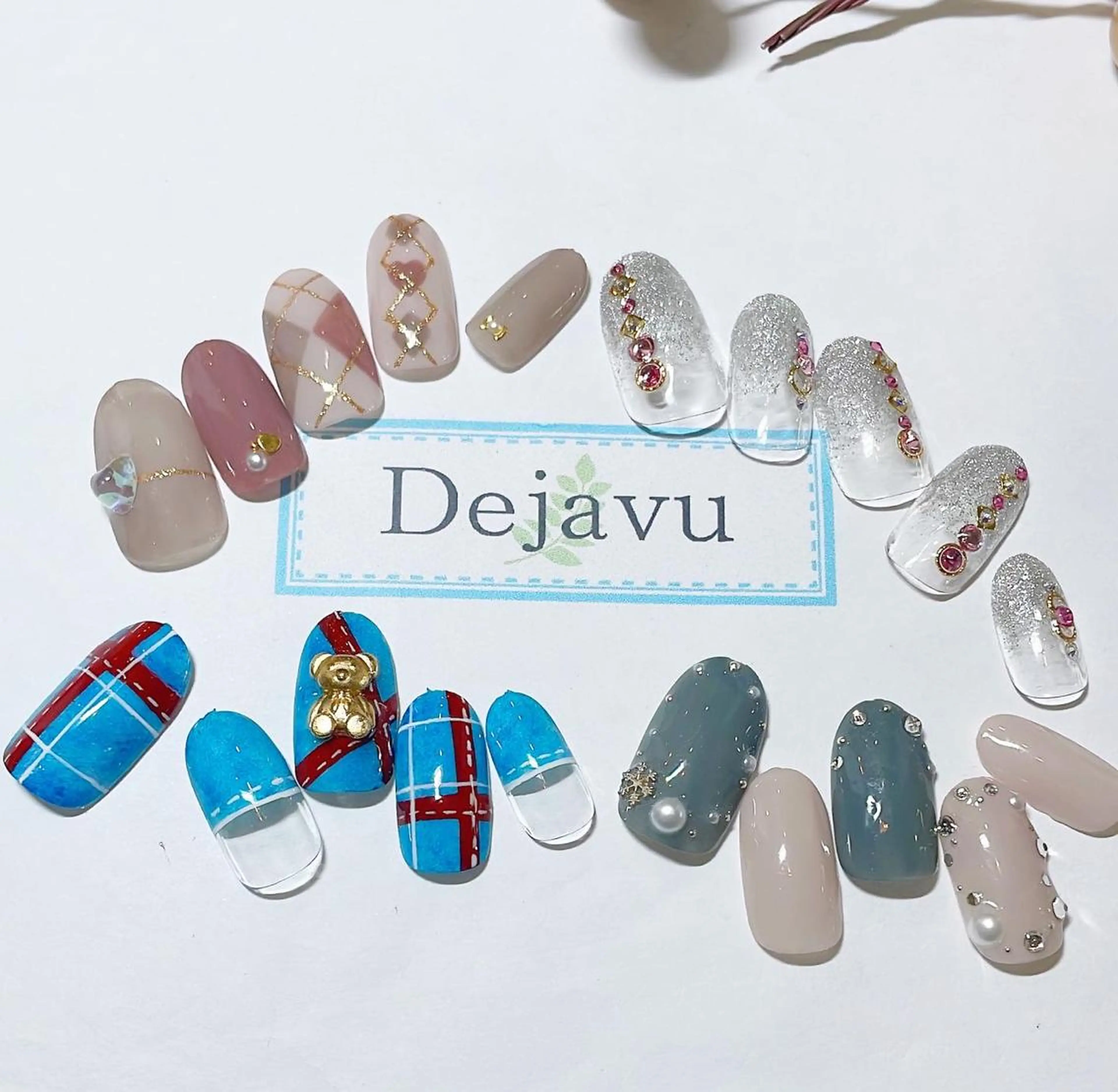 ネイル アートネイル シンプルネイル 冬ネイル Nail salon Dejavu 🌿のネイルデザイン