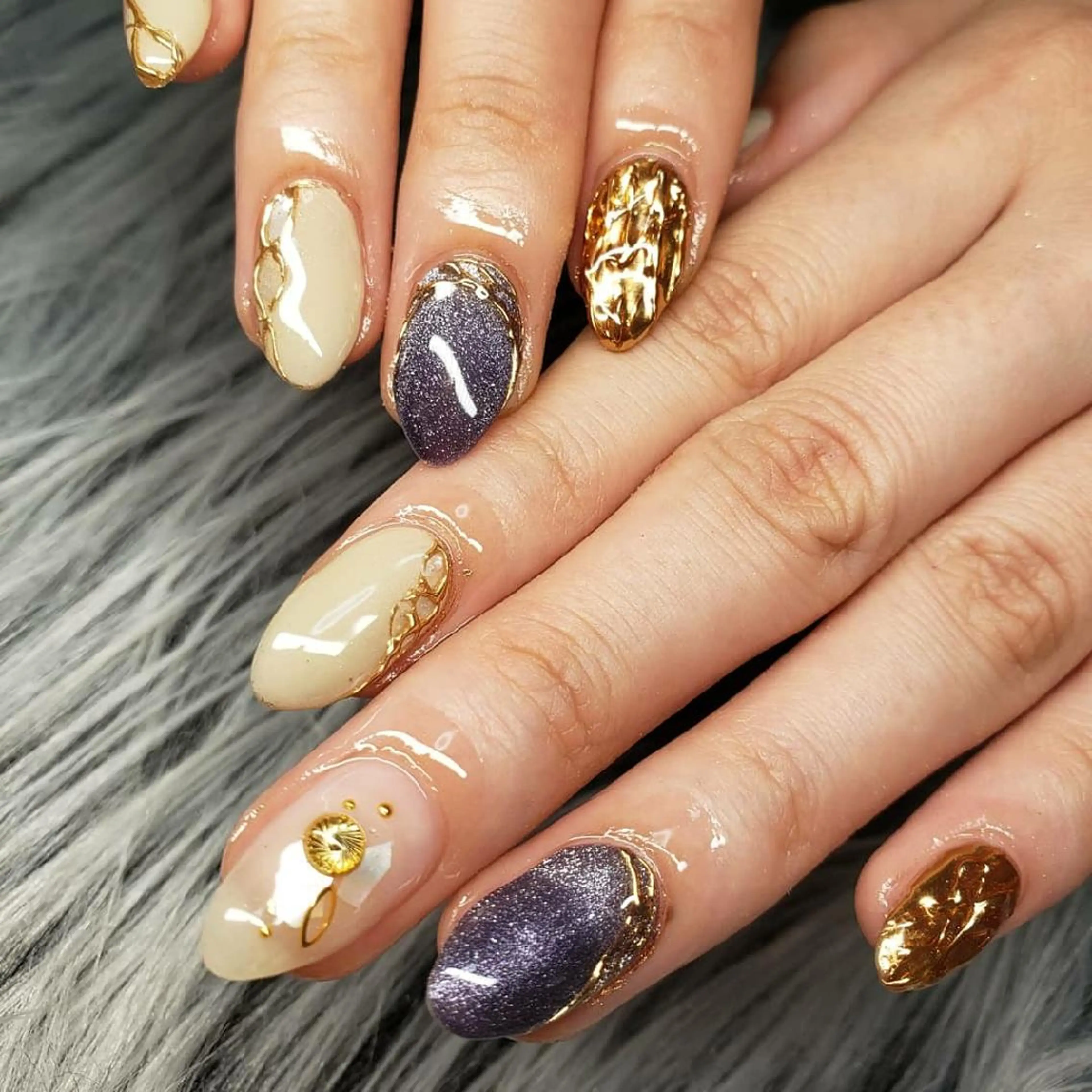 ネイル マグネットネイル ニュアンスネイル Nail salon Coco【溝の口駅】のネイルデザイン