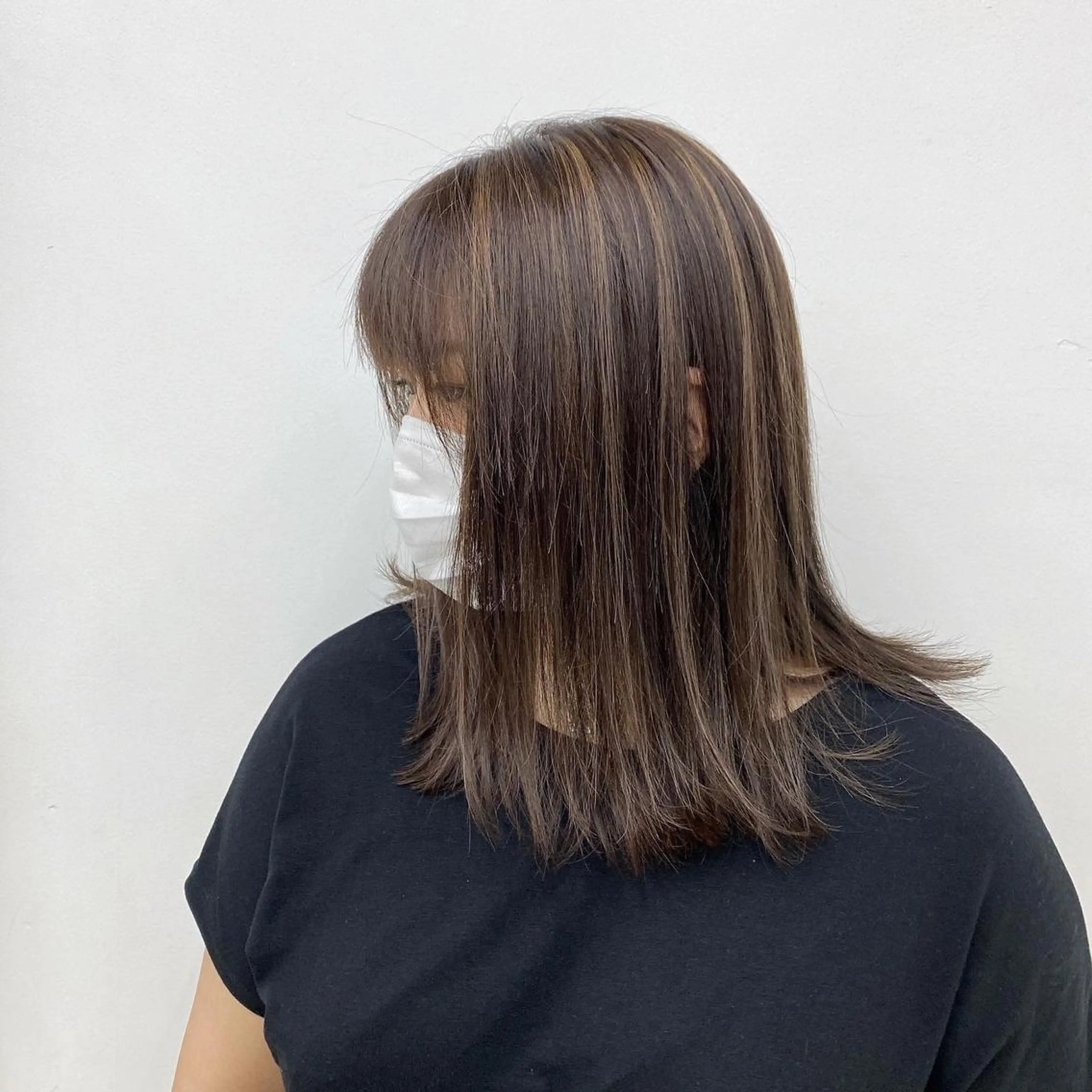ミディアム カラー ハイライトカラー 3Dハイライト ハイライト 山本　尚輝 🐶ハイライト🐶のヘアスタイル