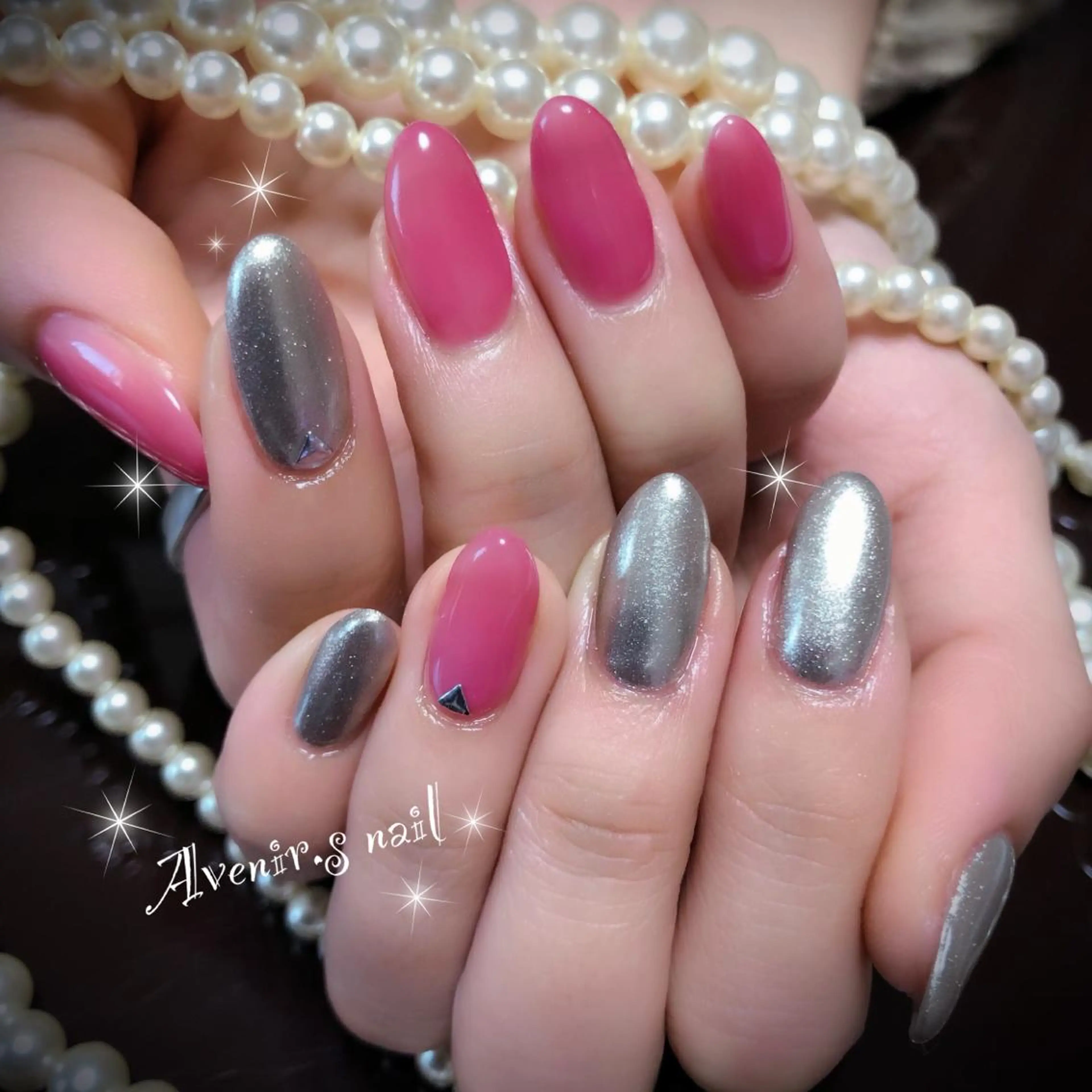 ネイル ミラーネイル Home Salon Avenir.のネイルデザイン