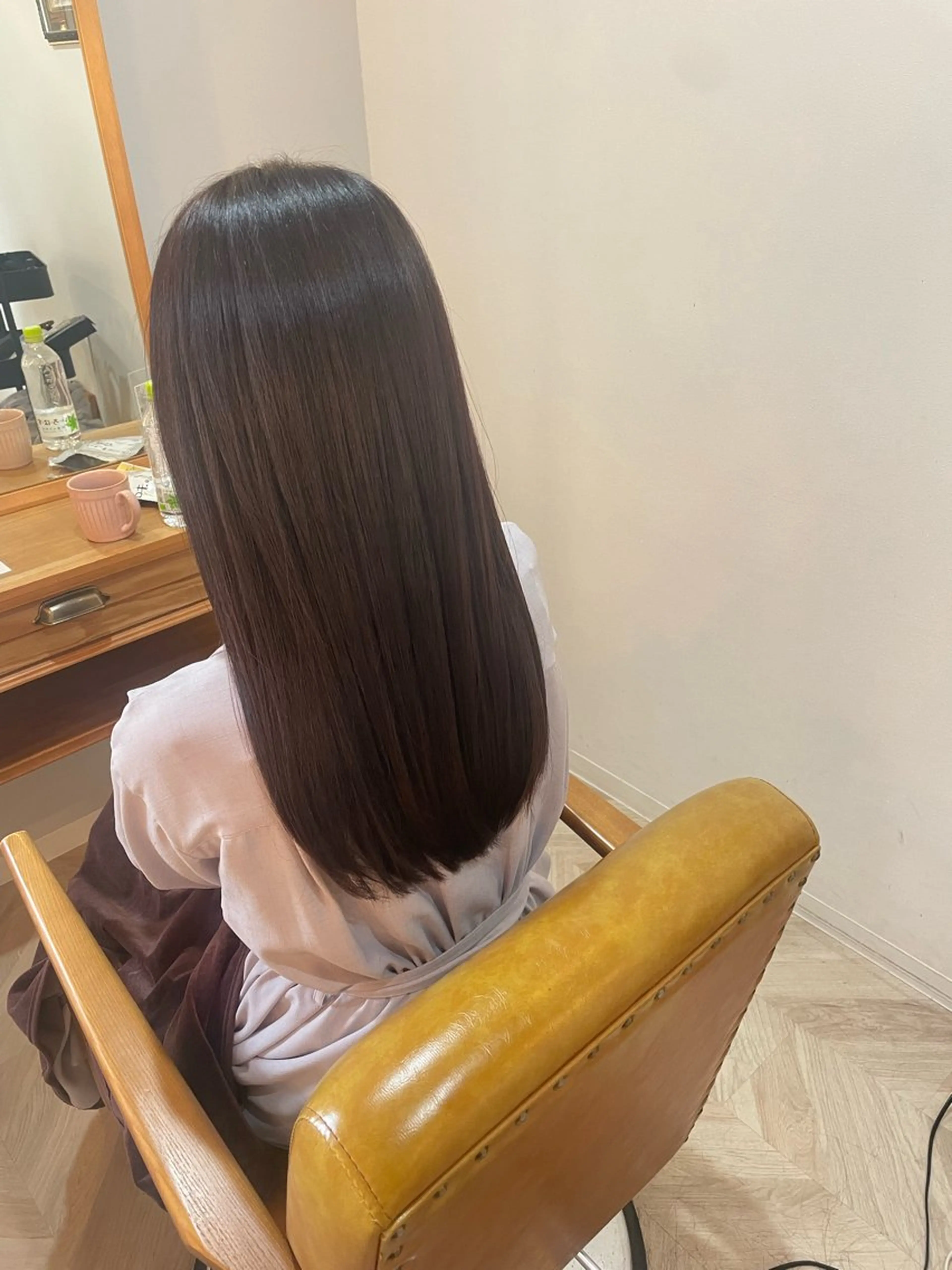 ロング カラー トリートメント 酸熱トリートメント ヘアカラー トリートメント 吉田 明弘のヘアスタイル