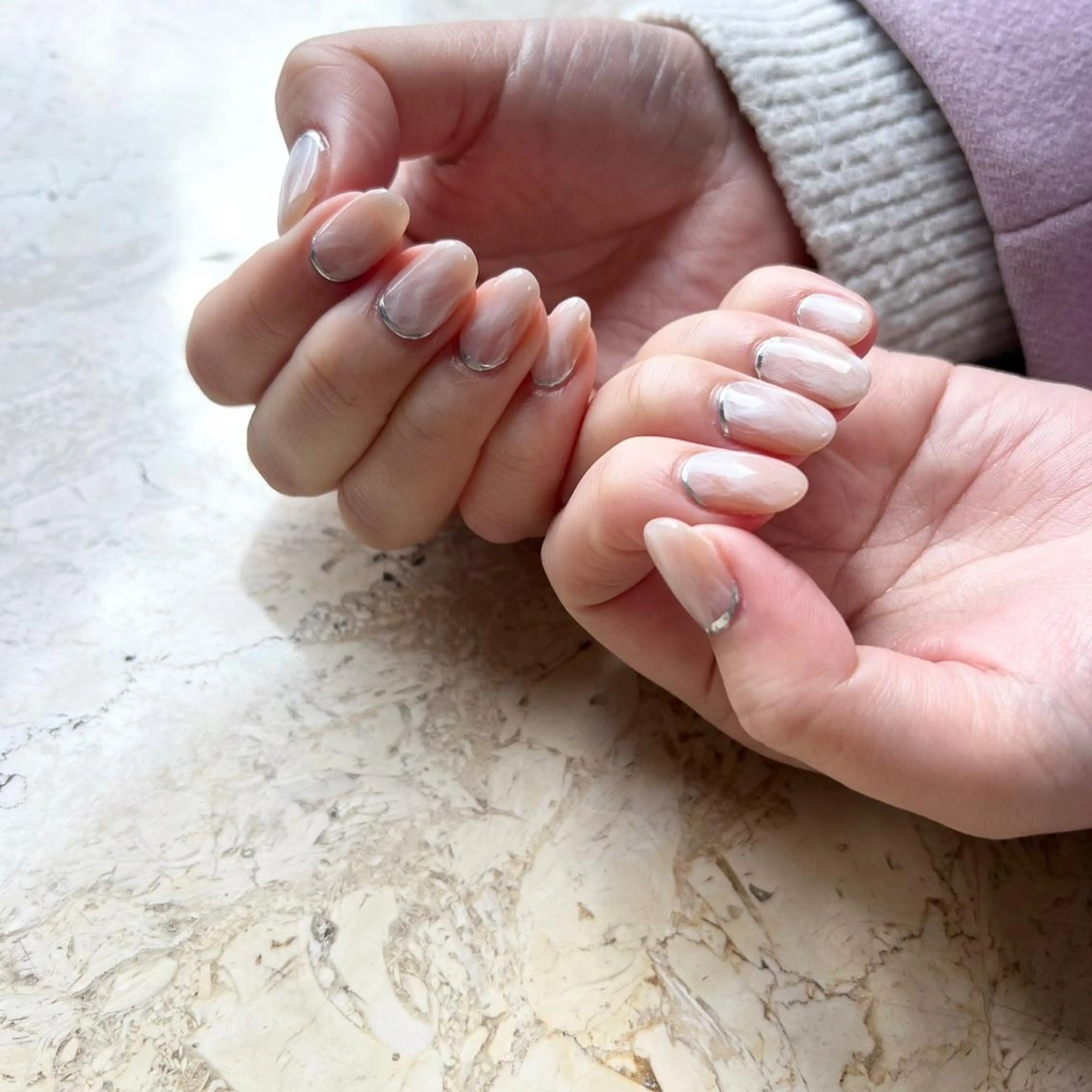 ネイル アートネイル フラワーネイル ジェルネイル 韓国ネイル ラメ(グリッター) ハンドネイル フットネイル nail salon mieux(ミュー)のマツエク・マツパデザイン