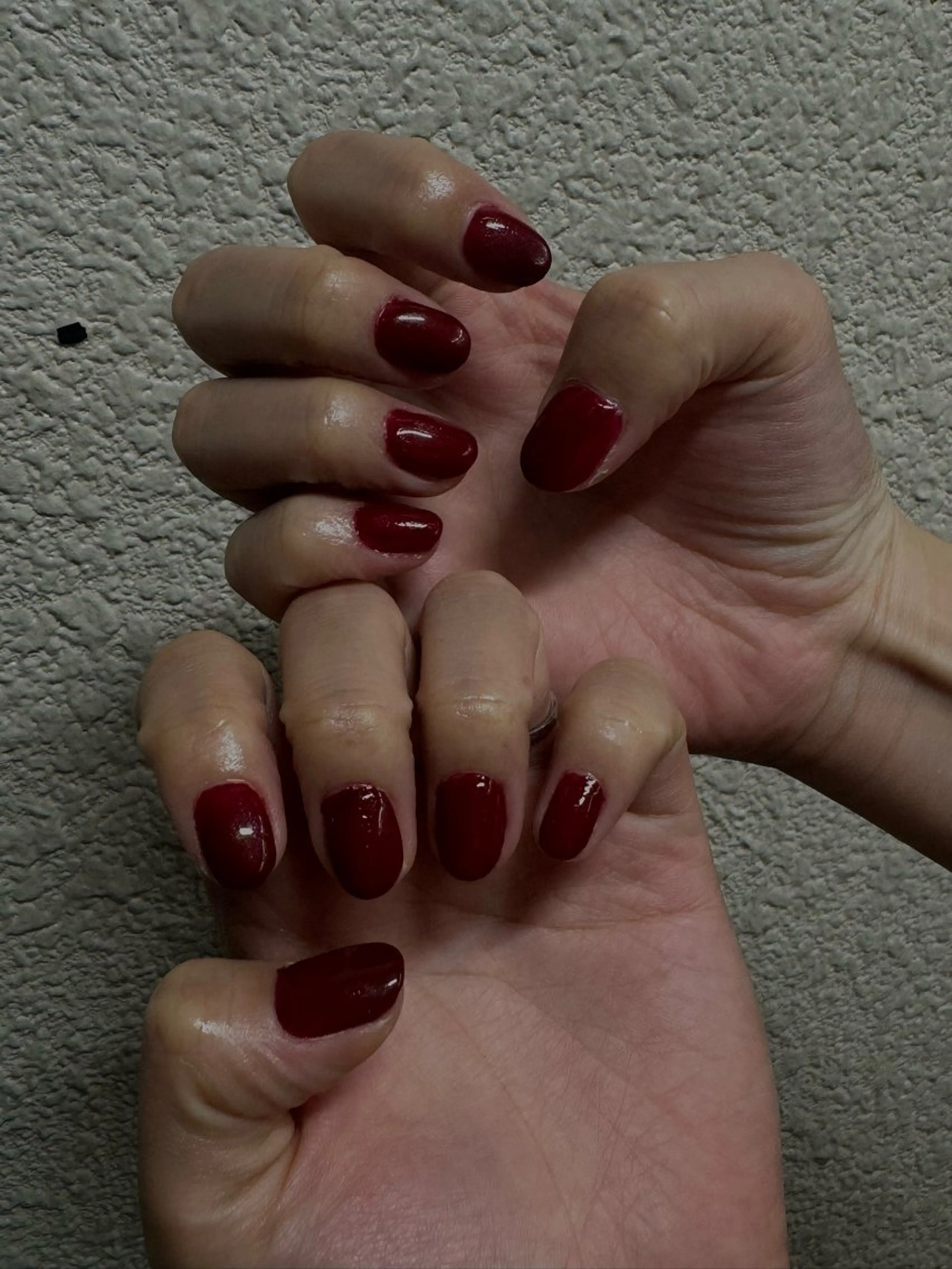 ネイル ボルドー ワンカラーネイル Natsumi💎 堺筋本町ネイルサロンのネイルデザイン