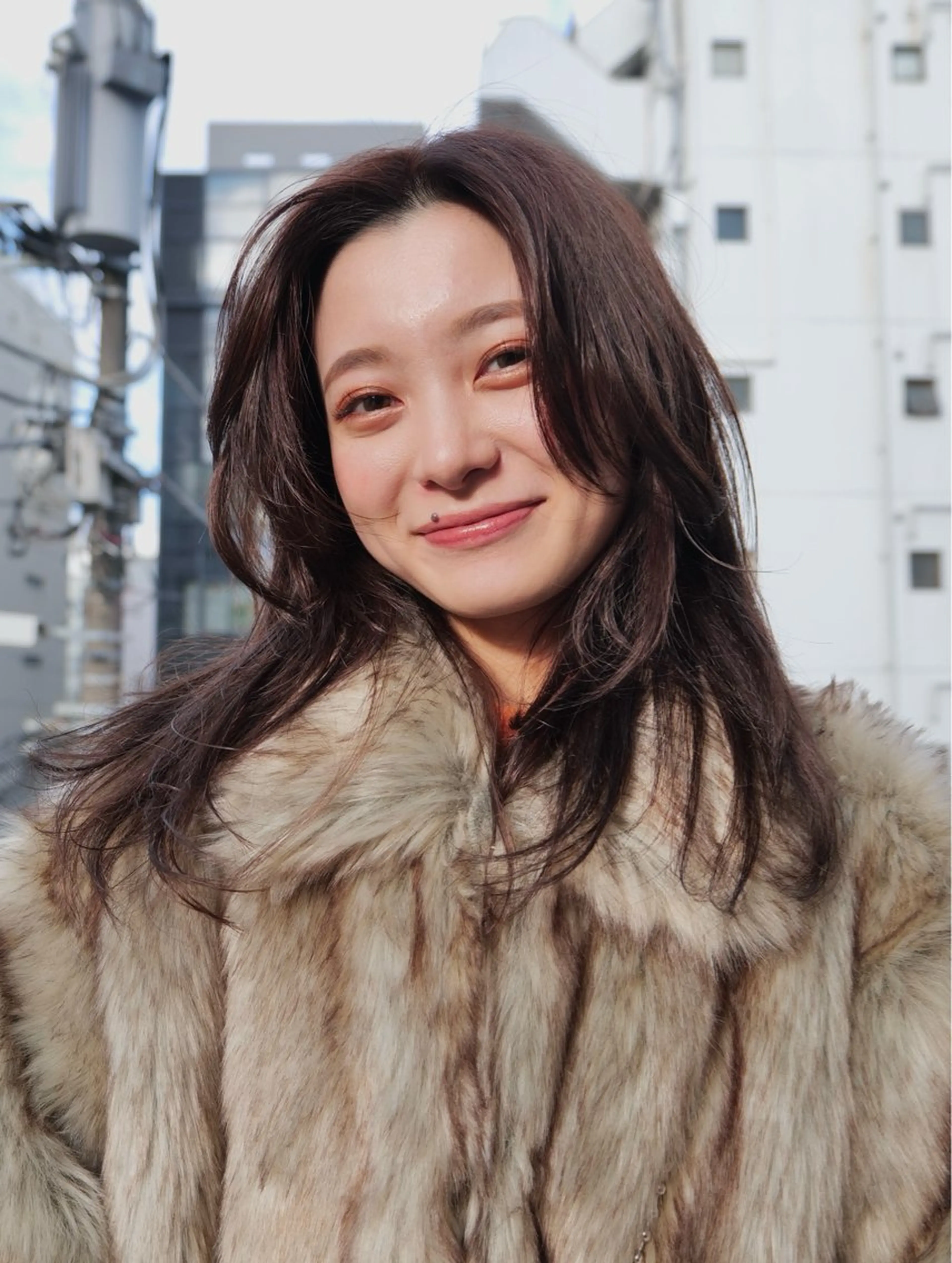 セミロング カラー パーマ/ラフパーマ /ボブパーマ/HYOのヘアスタイル