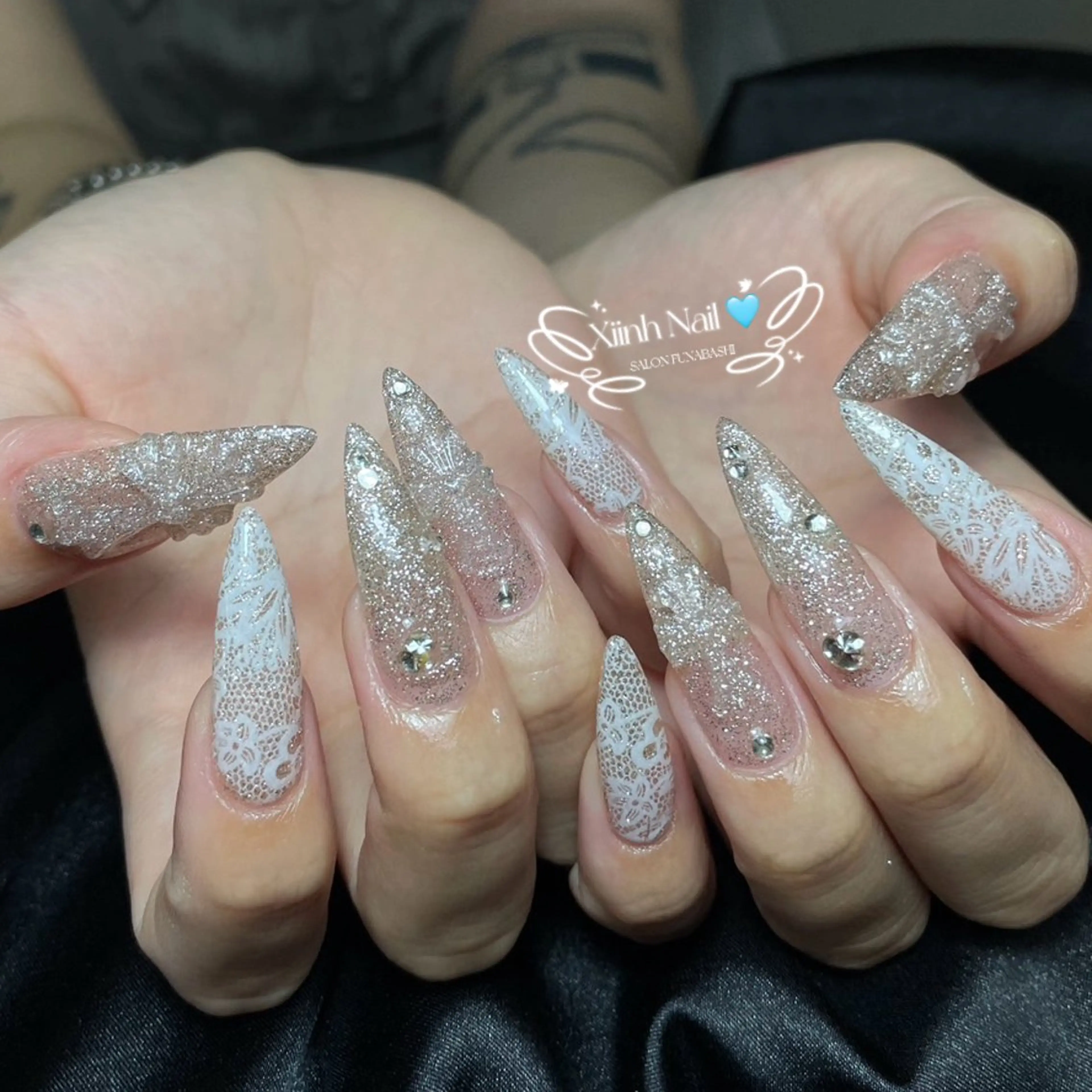 ネイル チークネイル 桜ネイル 長さ出し フットネイル ジェルネイル ハンドネイル XIINH NAIL SALONのネイルデザイン