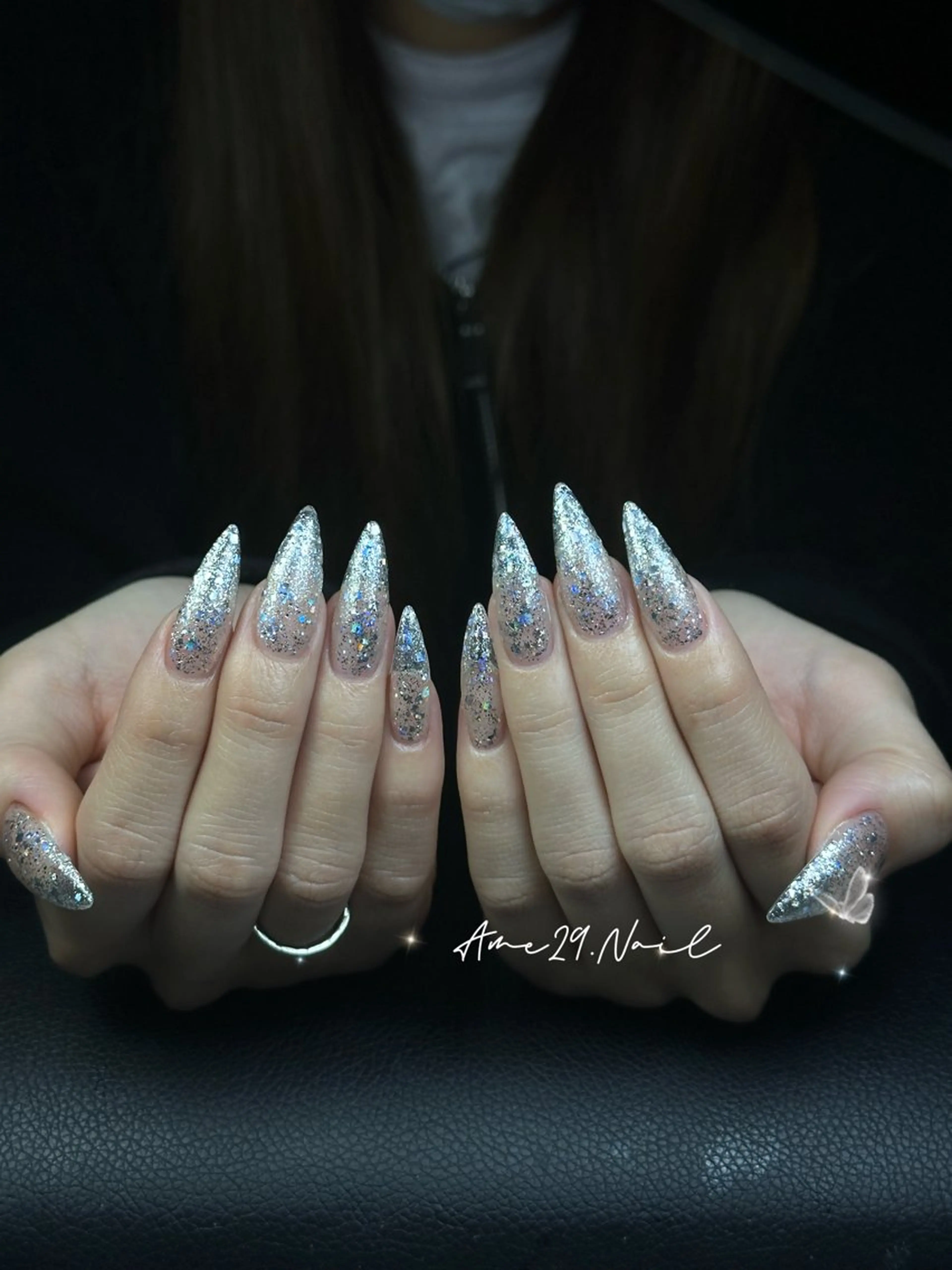 ネイル ラメ(グリッター) ネイルチップ AME29 Nail ネイルサロンのネイルデザイン
