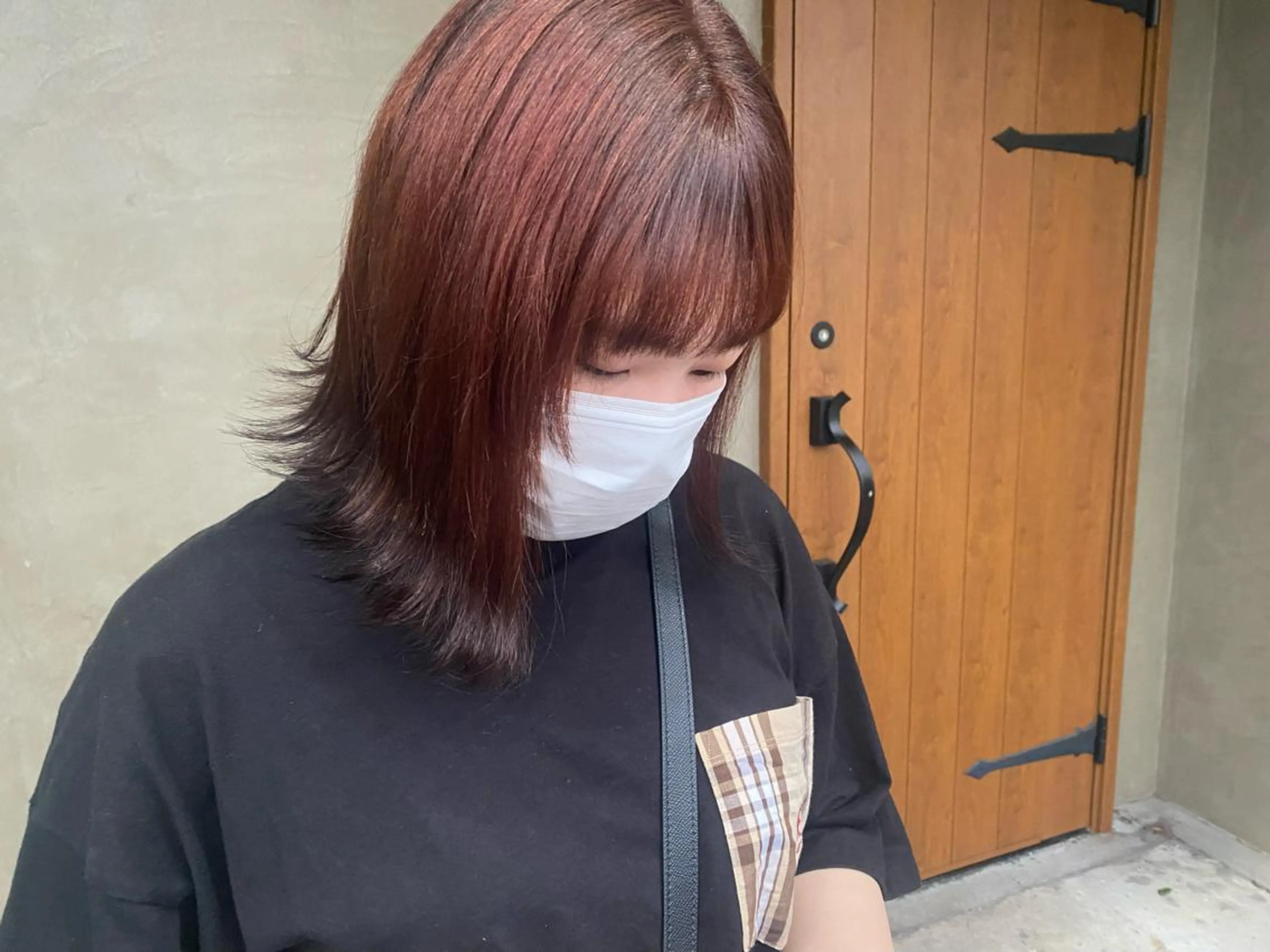 ミディアム カラー オレンジ ヘアカラー 柔らかカラー🥛 mayucoのヘアスタイル