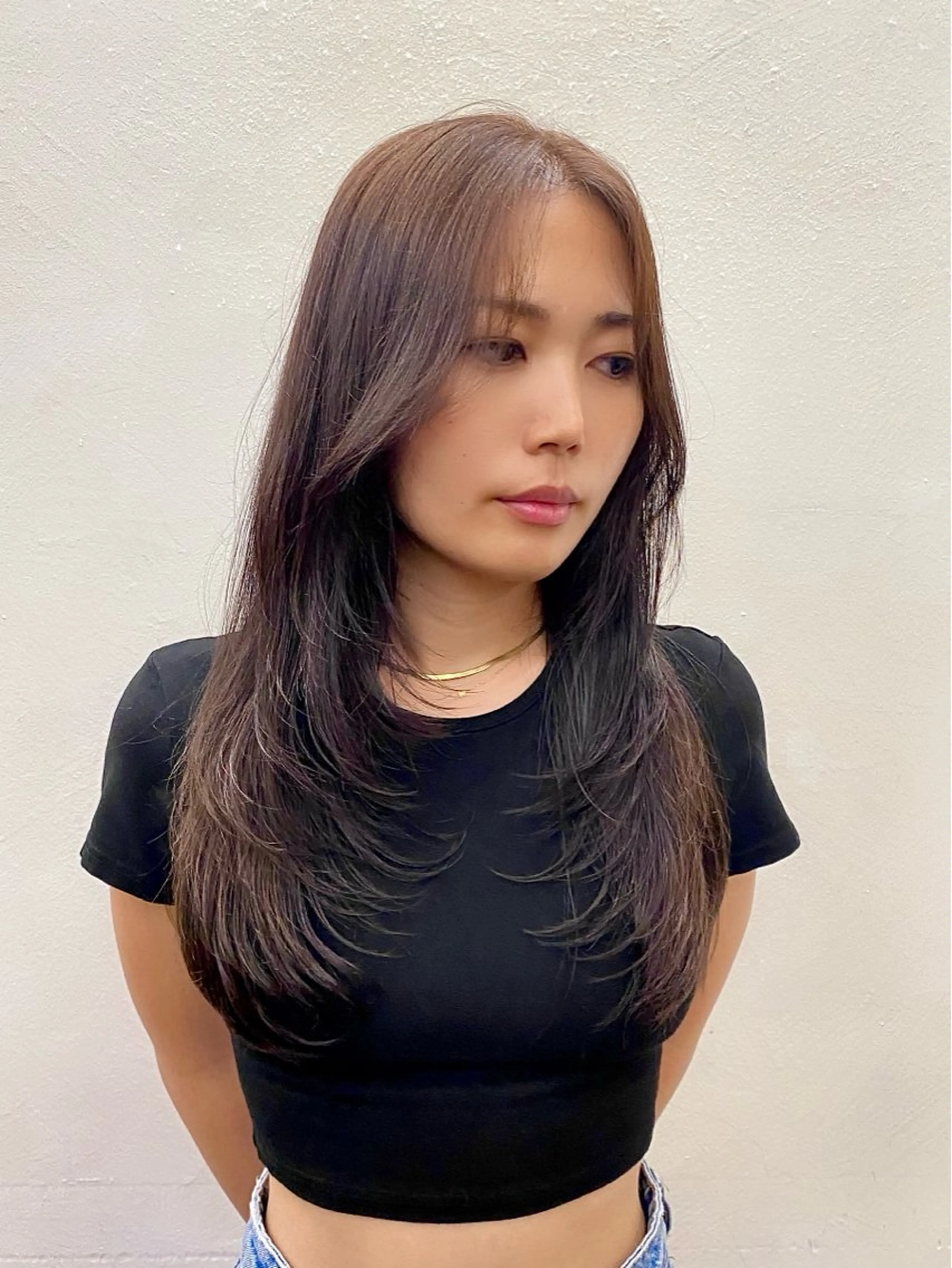 セミロング カラー 似合わせレイヤー/ ニュアンスパーマ高倉のヘアスタイル