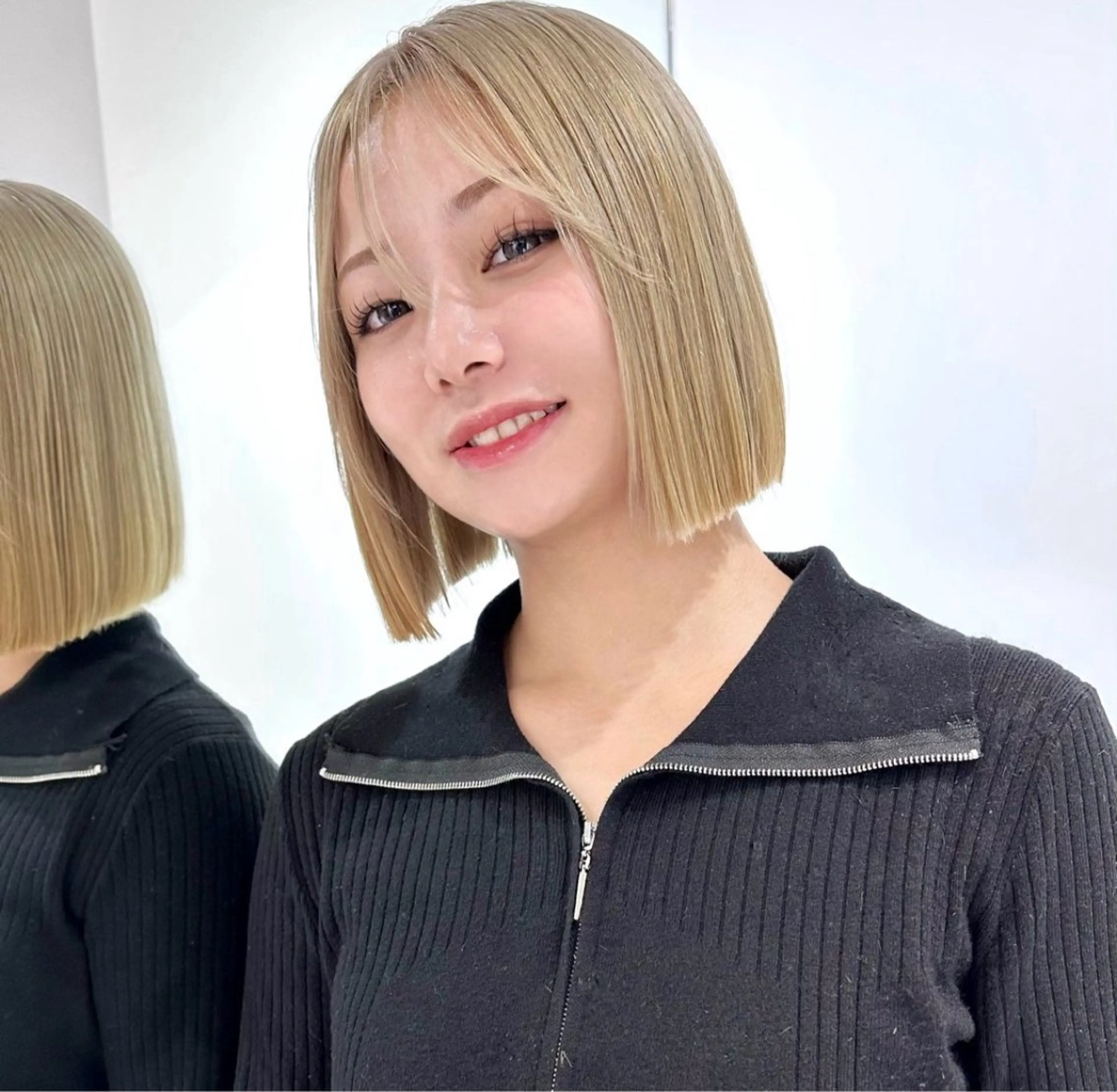 ショート 顔周りカット 小顔カット VIVIE 福岡天神店のヘアスタイル