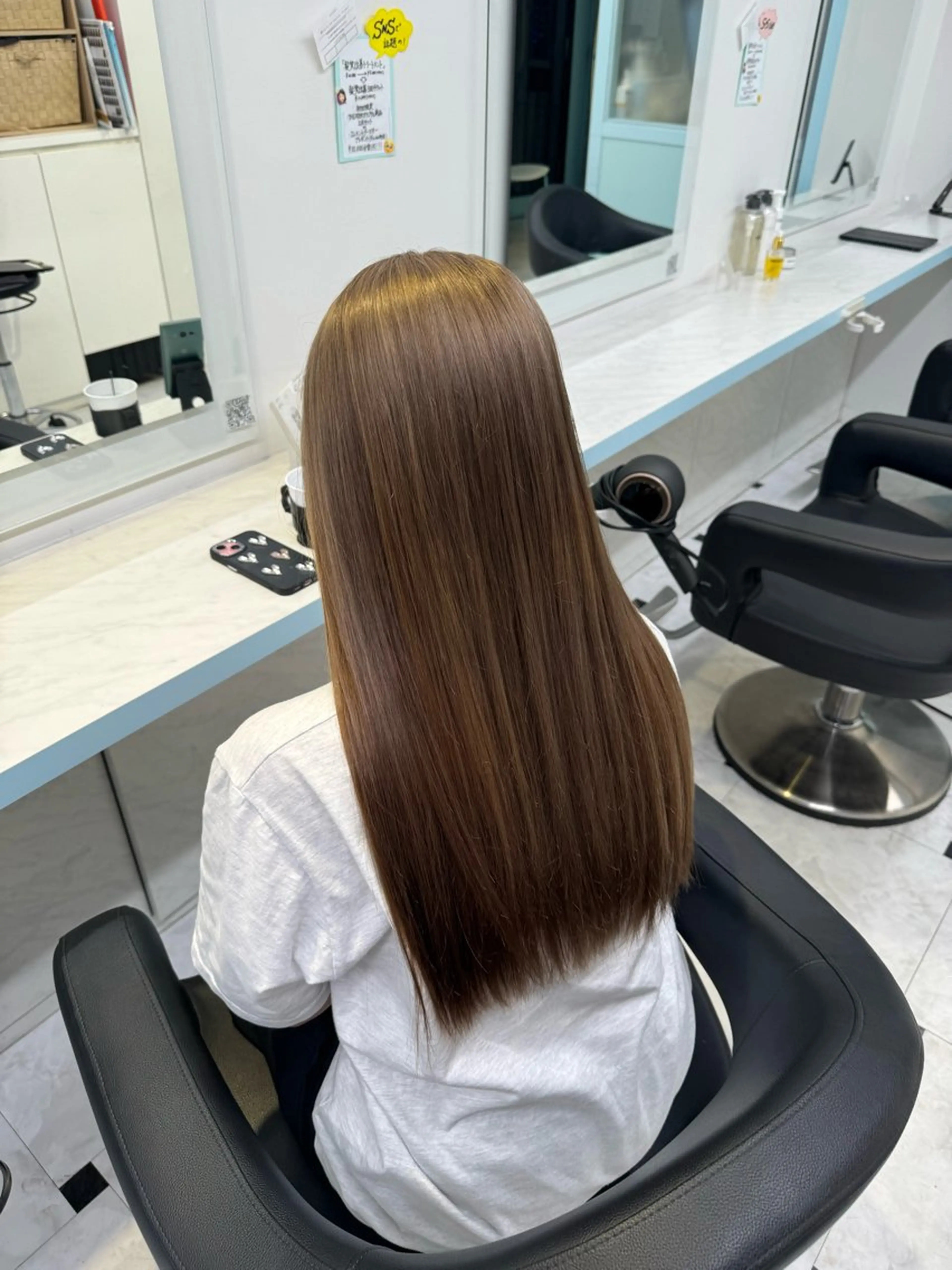 ロング カラー ヘアカラー トリートメント 🤎モテ髪&透明感 ミルクティー🥣🤎のヘアスタイル