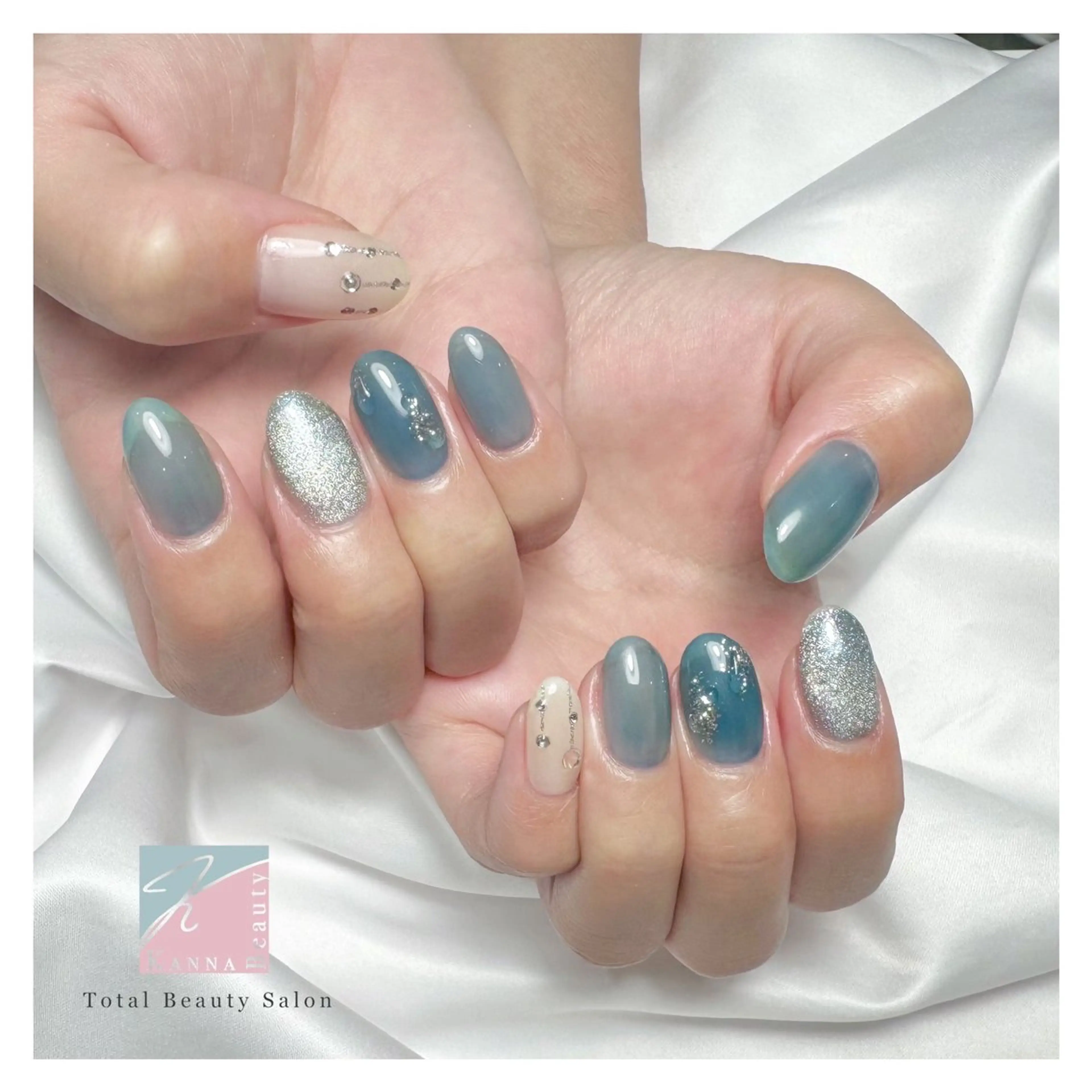 ネイル フットネイル ジェルネイル グラデーション キラキラネイル マグネットネイル Kanna Yuki カンナユキのネイルデザイン