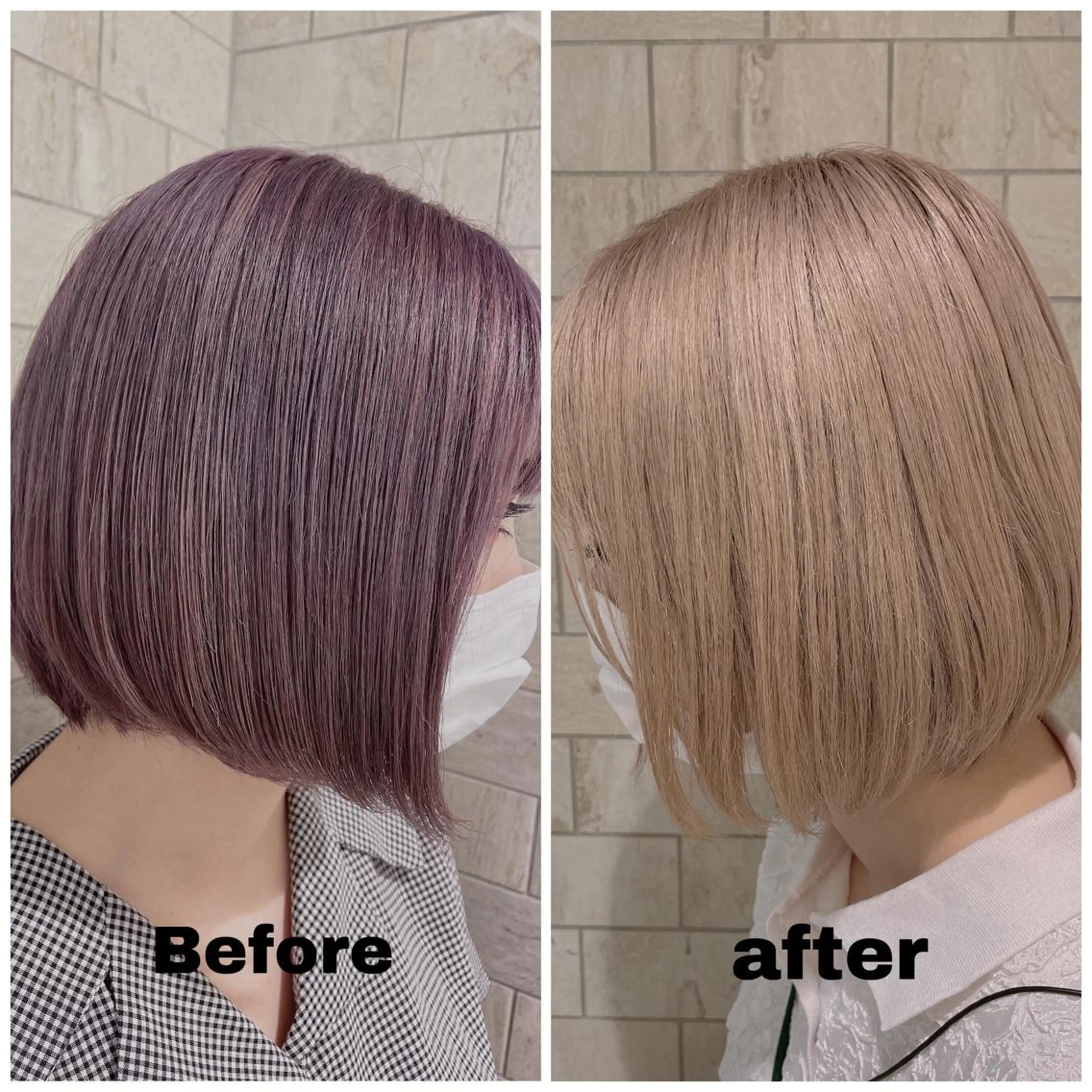 ショート パープルカラー ヘアカラー トリートメント 🦖鶴岡香純🦖 5/1から復帰しますのヘアスタイル