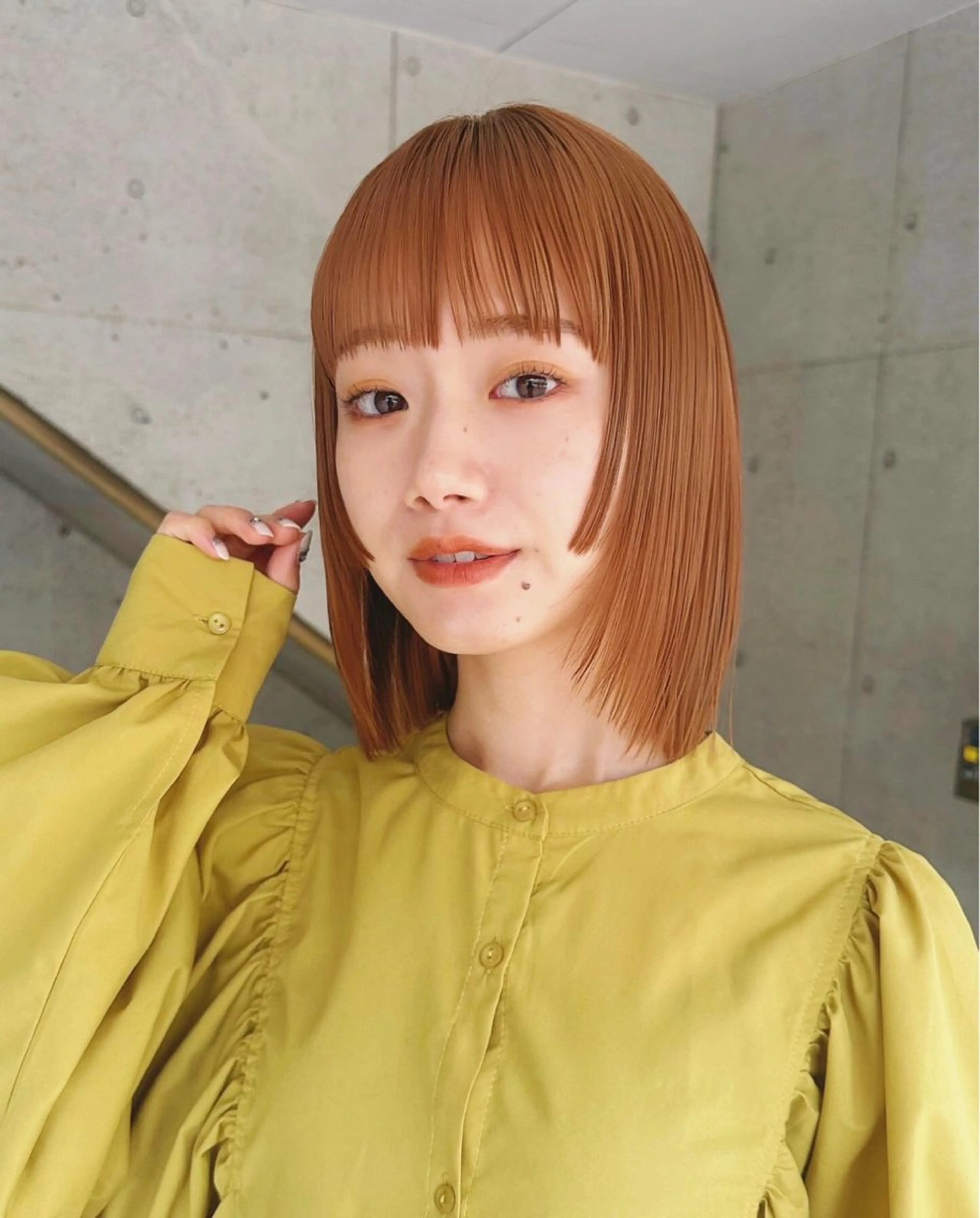 ミディアム カラー ❤️アヤカ Wカラー ボブ レイヤー❤️のヘアスタイル