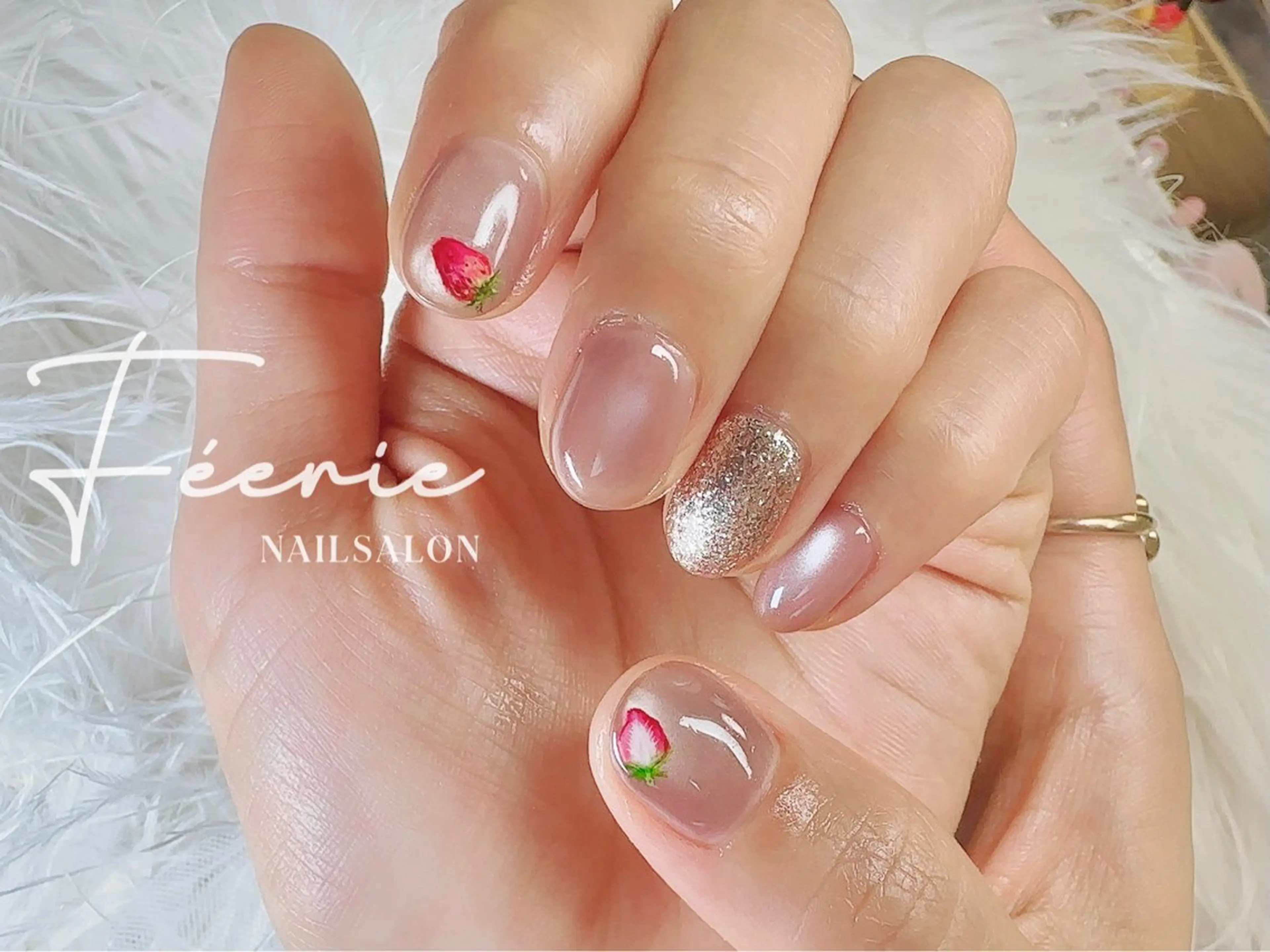 ネイル 韓国ネイル マグネットネイル ニュアンスネイル ワンホンネイル ハンドネイル ハンドケア nail salon Feerieのネイルデザイン