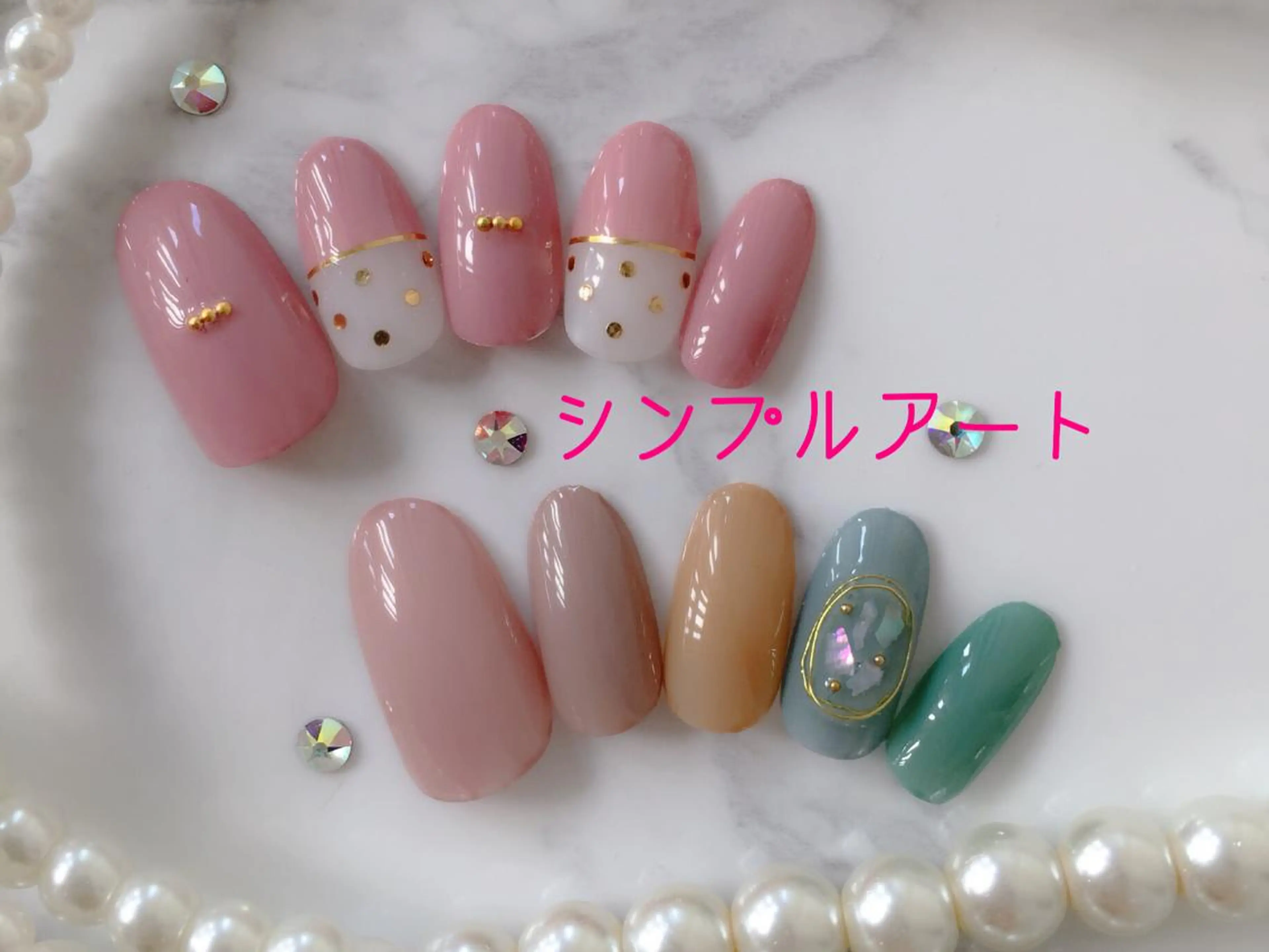 ネイル アートネイル シンプルネイル HALU ハルのネイルデザイン