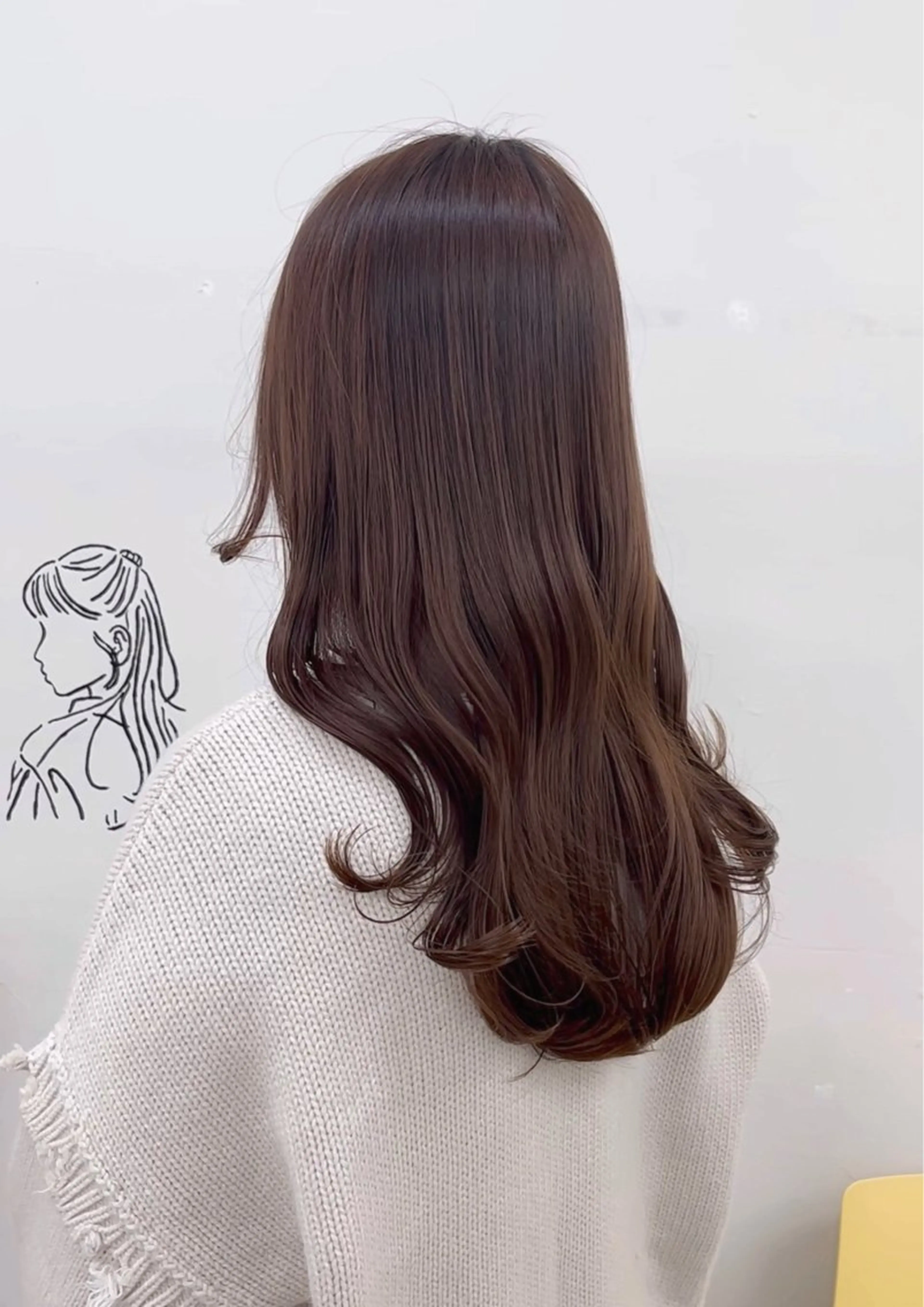 ロング カラー ベージュカラー カット ヘアカラー トリートメント 巻ける髪質改善で美髪 にデザイン✨/よしみのヘアスタイル
