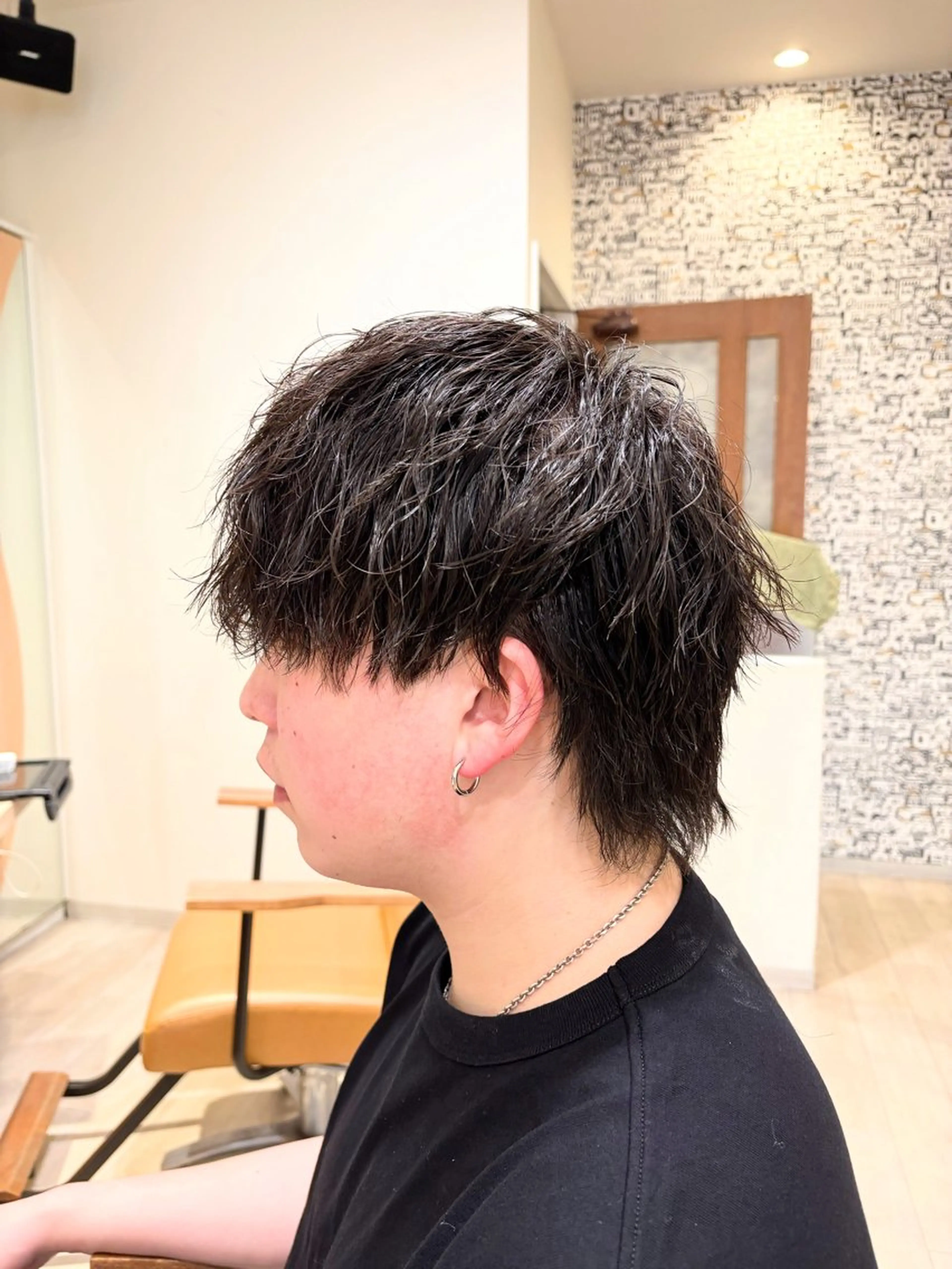 メンズ カット パーマ U24✨️0円モデル 🎀藤村音寧🎀のヘアスタイル