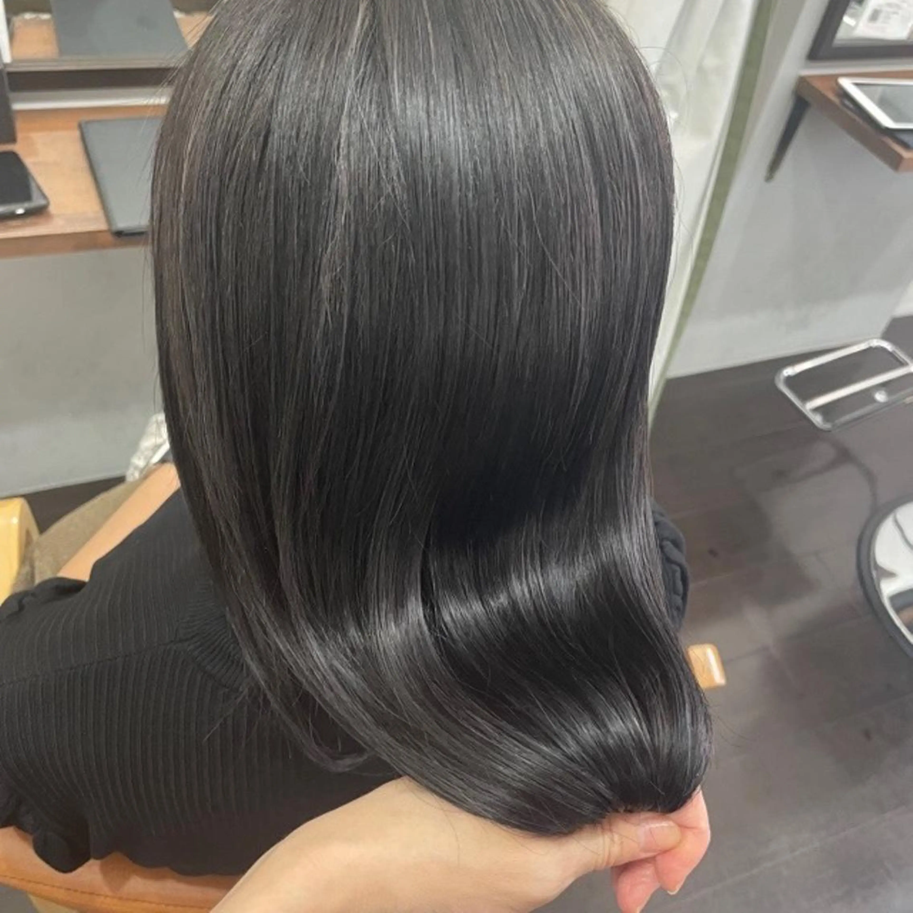 セミロング カラー 名駅/艶韓国風ヘア miyabiのヘアスタイル