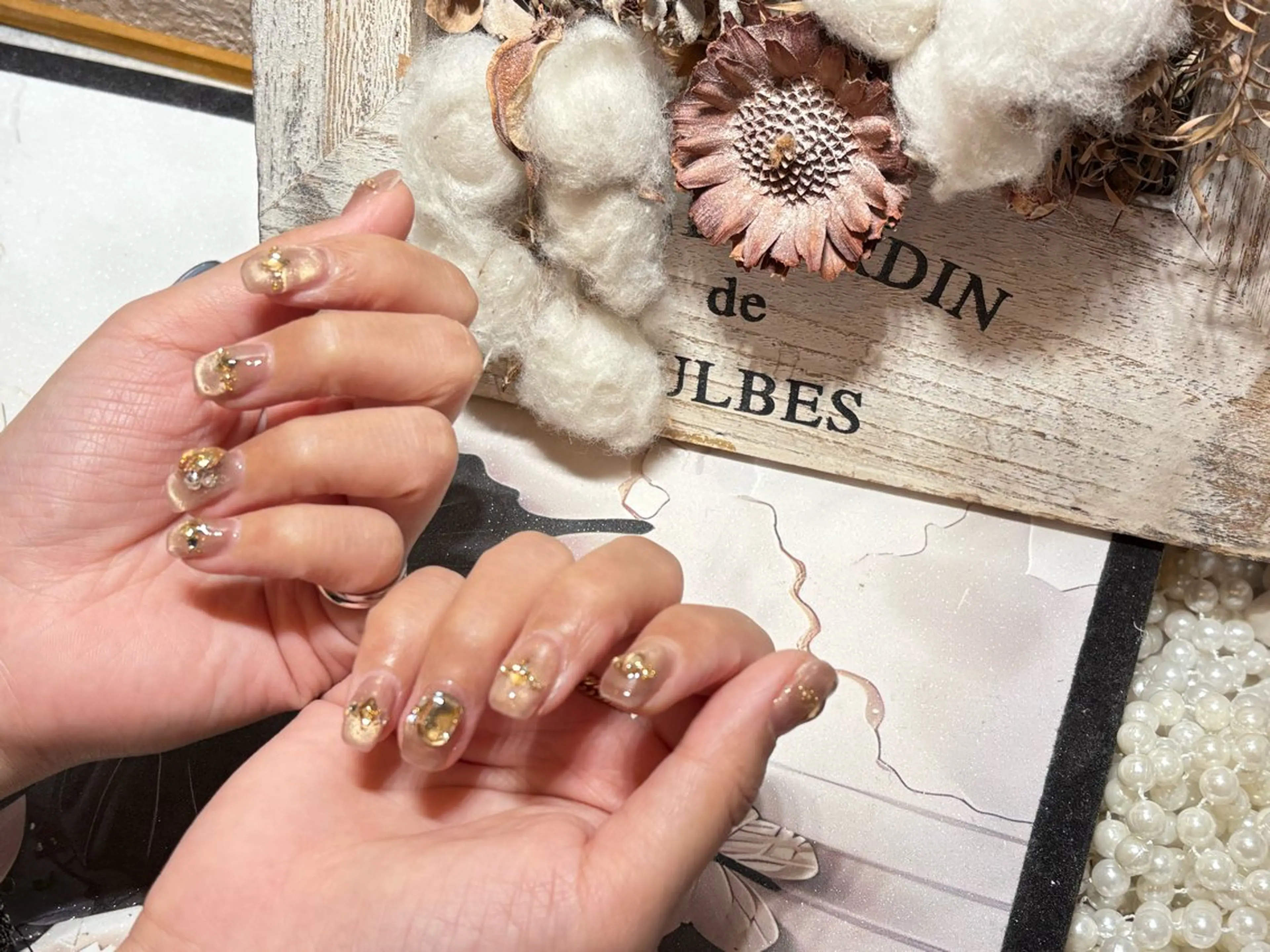 ネイル アートネイル フットネイル ジェルネイル ハート マグネットネイル babarla Nailのネイルデザイン