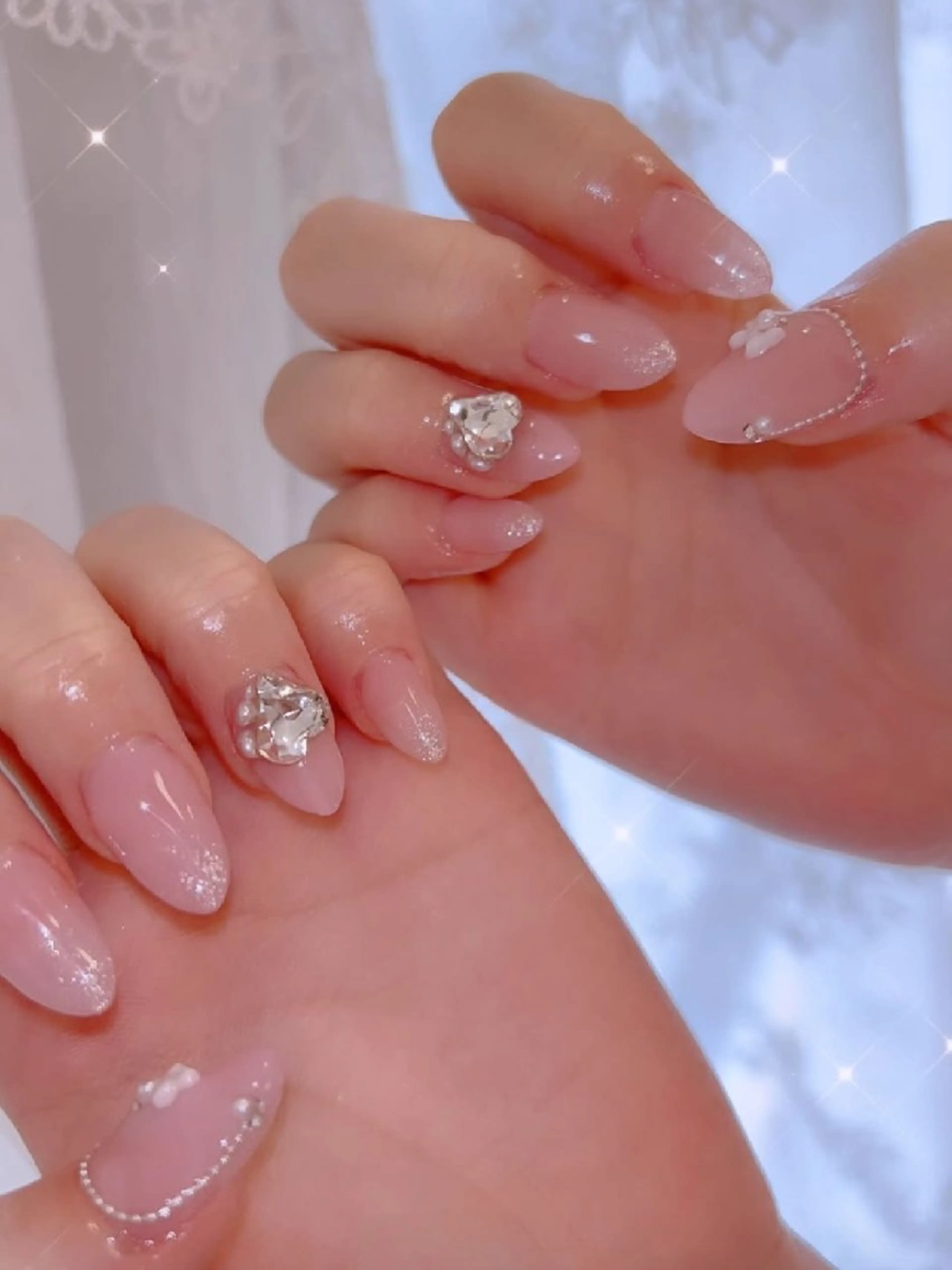 ネイル 長さ出し ジェルネイル 韓国ネイル マグネットネイル ニュアンスネイル I LOVE ME NAIL.｡.:*♡のネイルデザイン