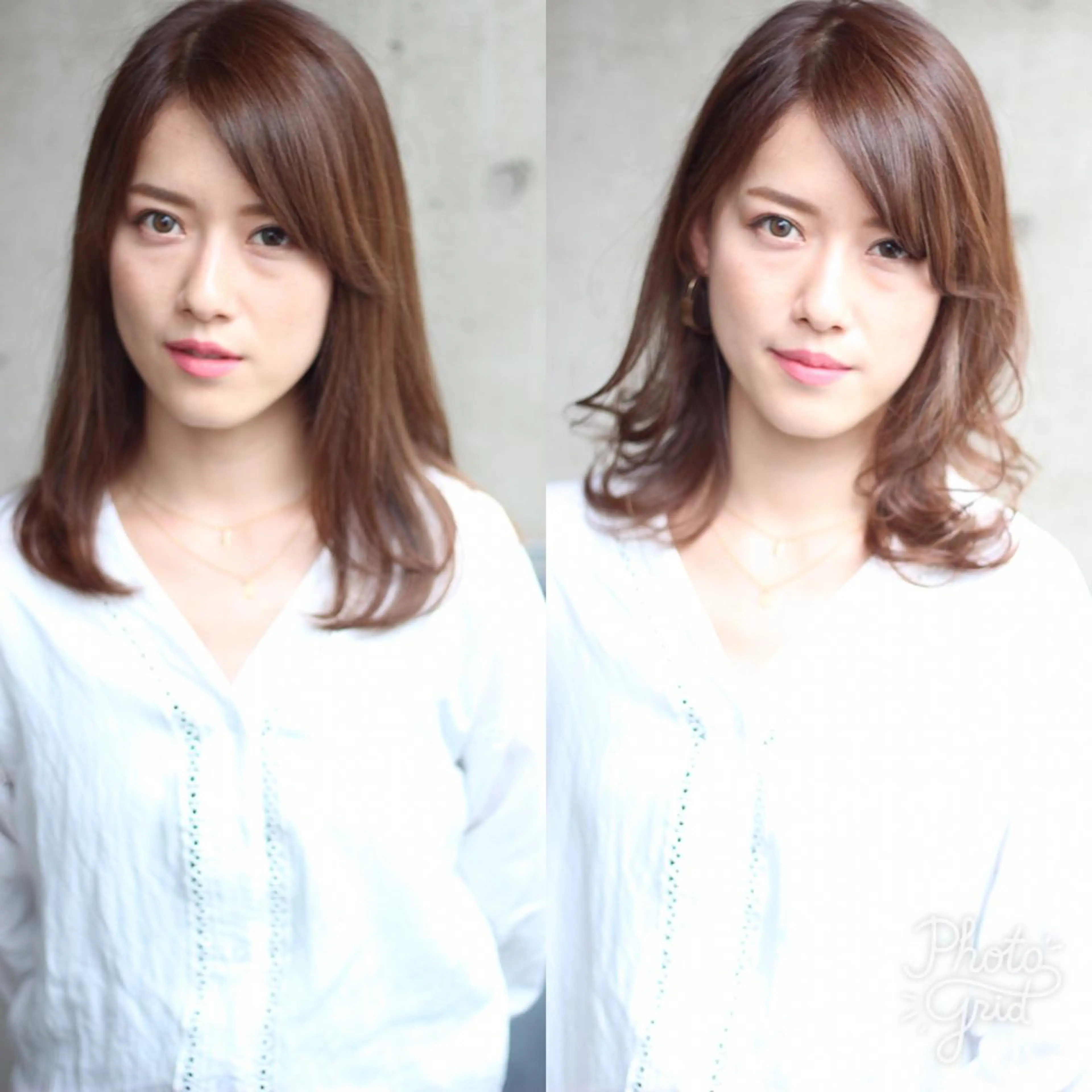 ミディアム カラー パーマ 外国人風カラー 成松 勇治のヘアスタイル