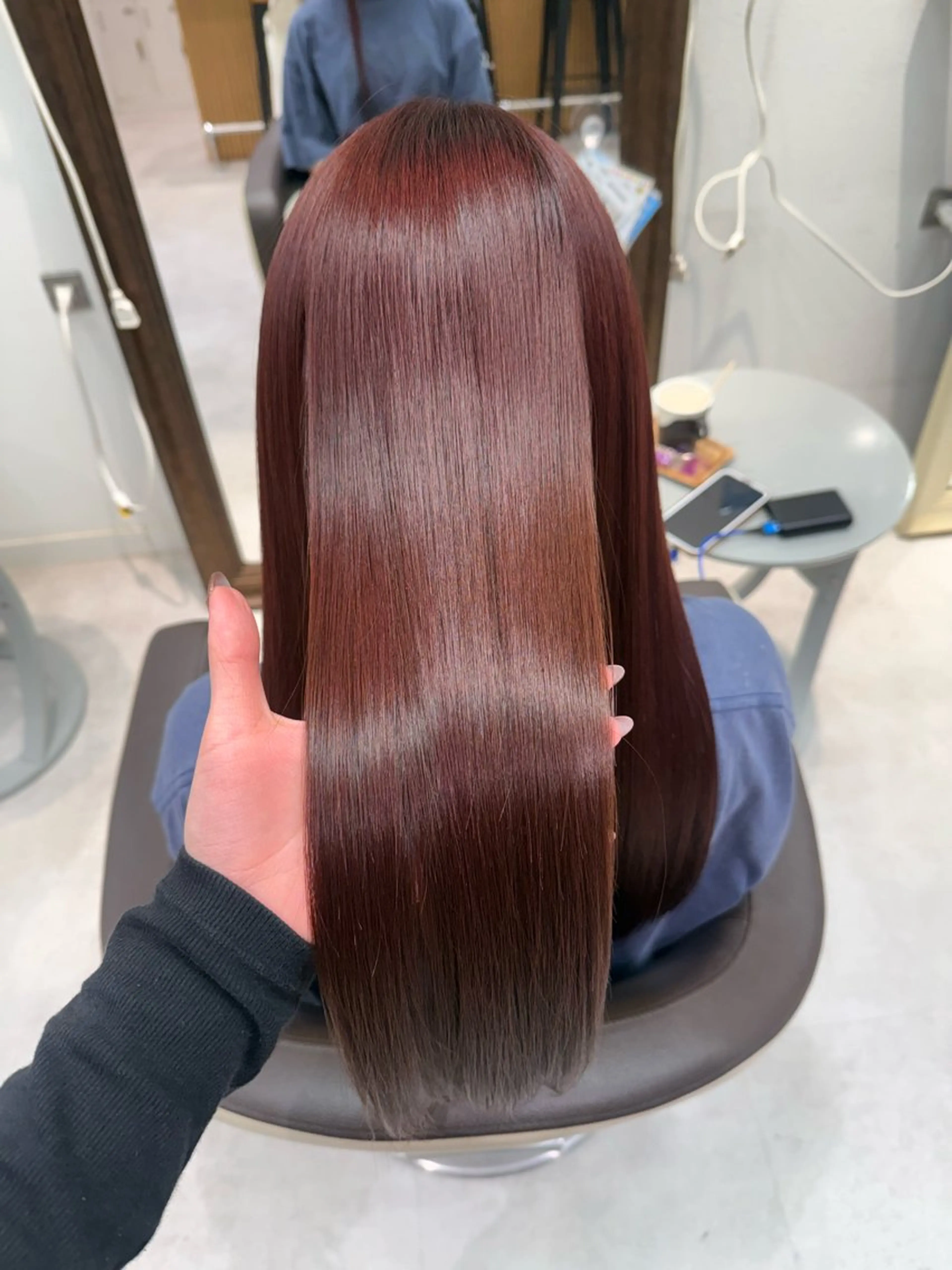 ロング カラー ヘアカラー 晶／艶髪カラー ／トリートメントのヘアスタイル