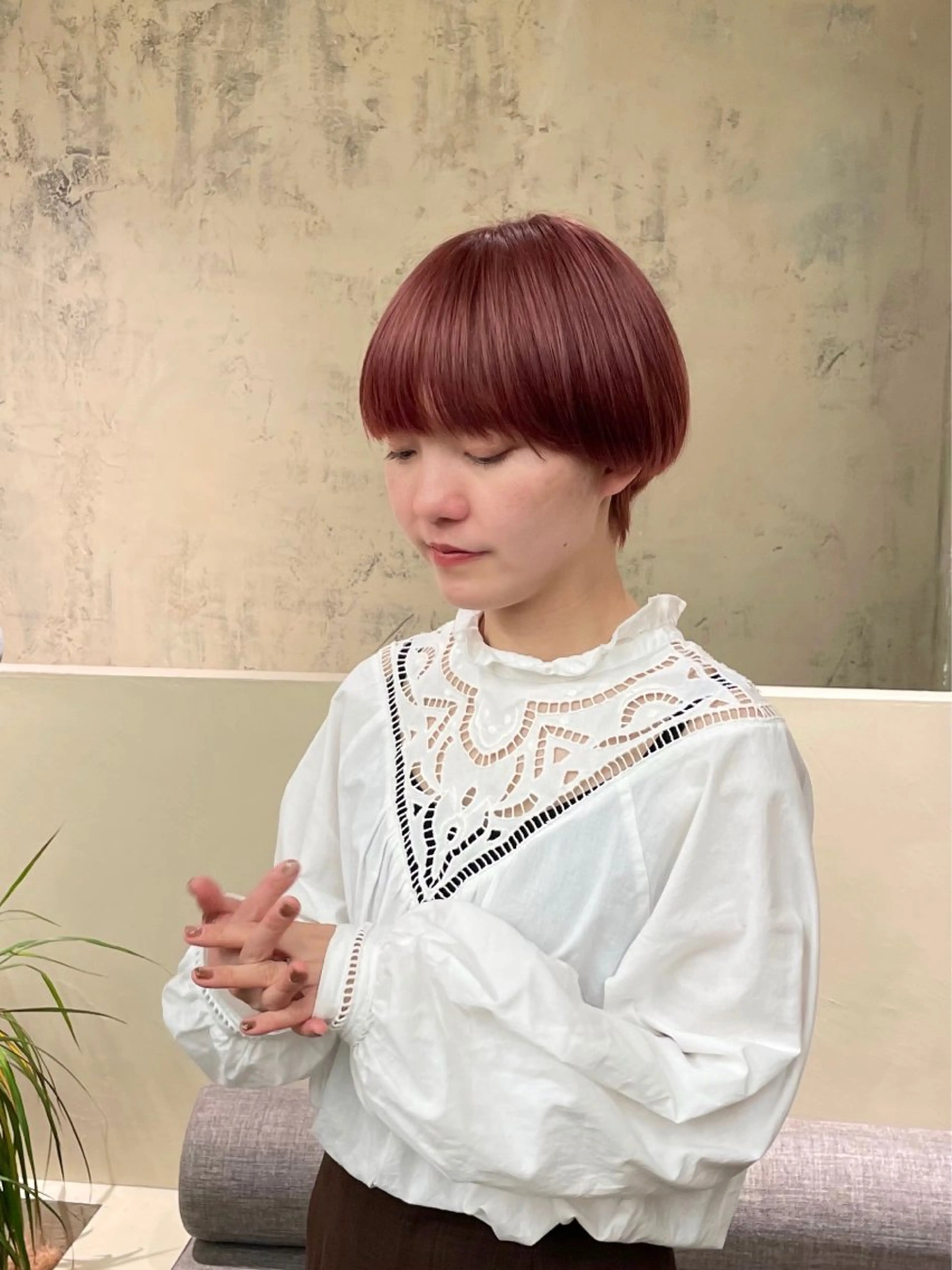 ショート カラー ピンクカラー 美空🐇 レイヤー / 透明感カラー🩰のヘアスタイル