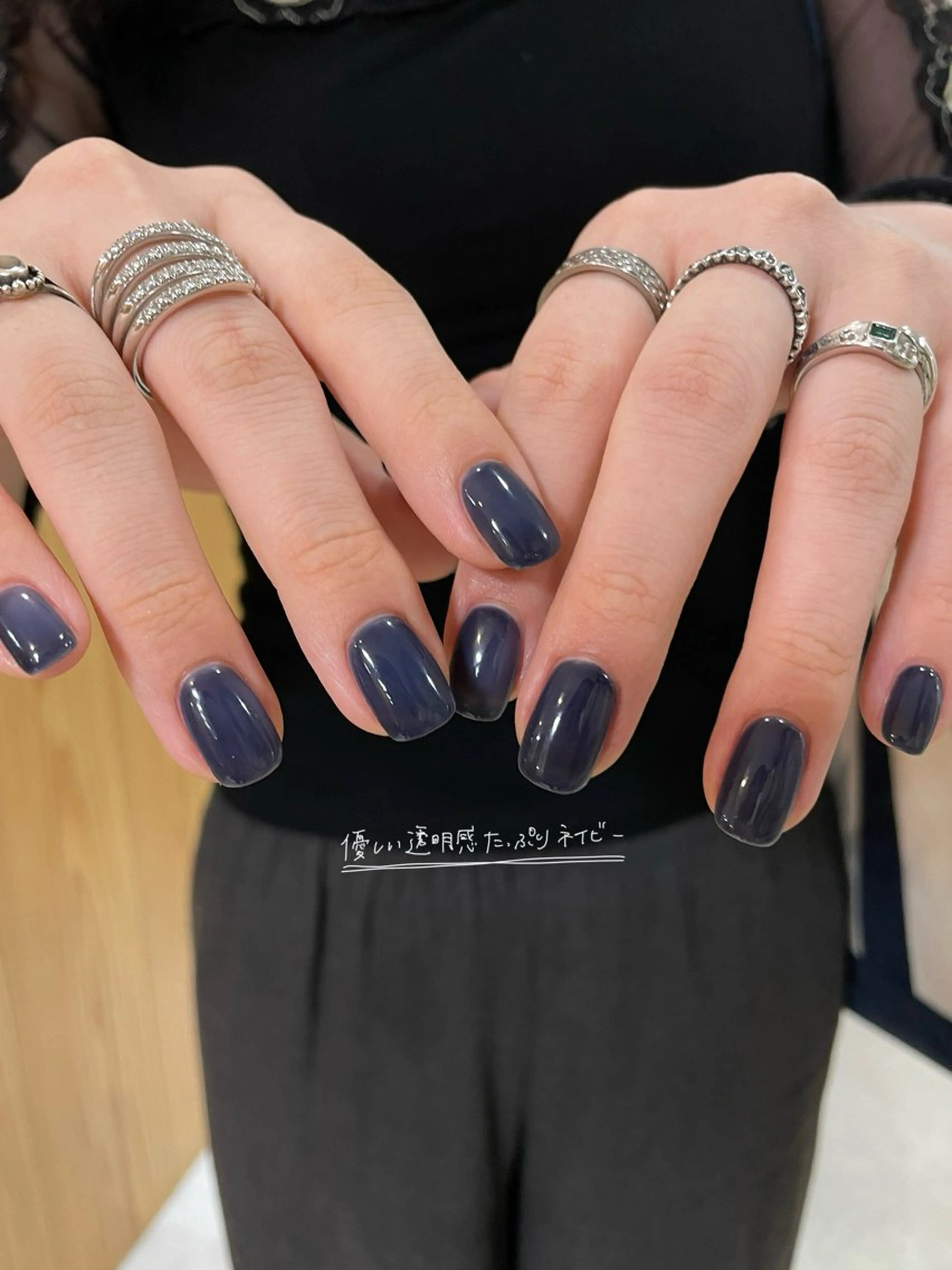 ネイル ネイビー ハンドネイル you (ユウ)のネイルデザイン