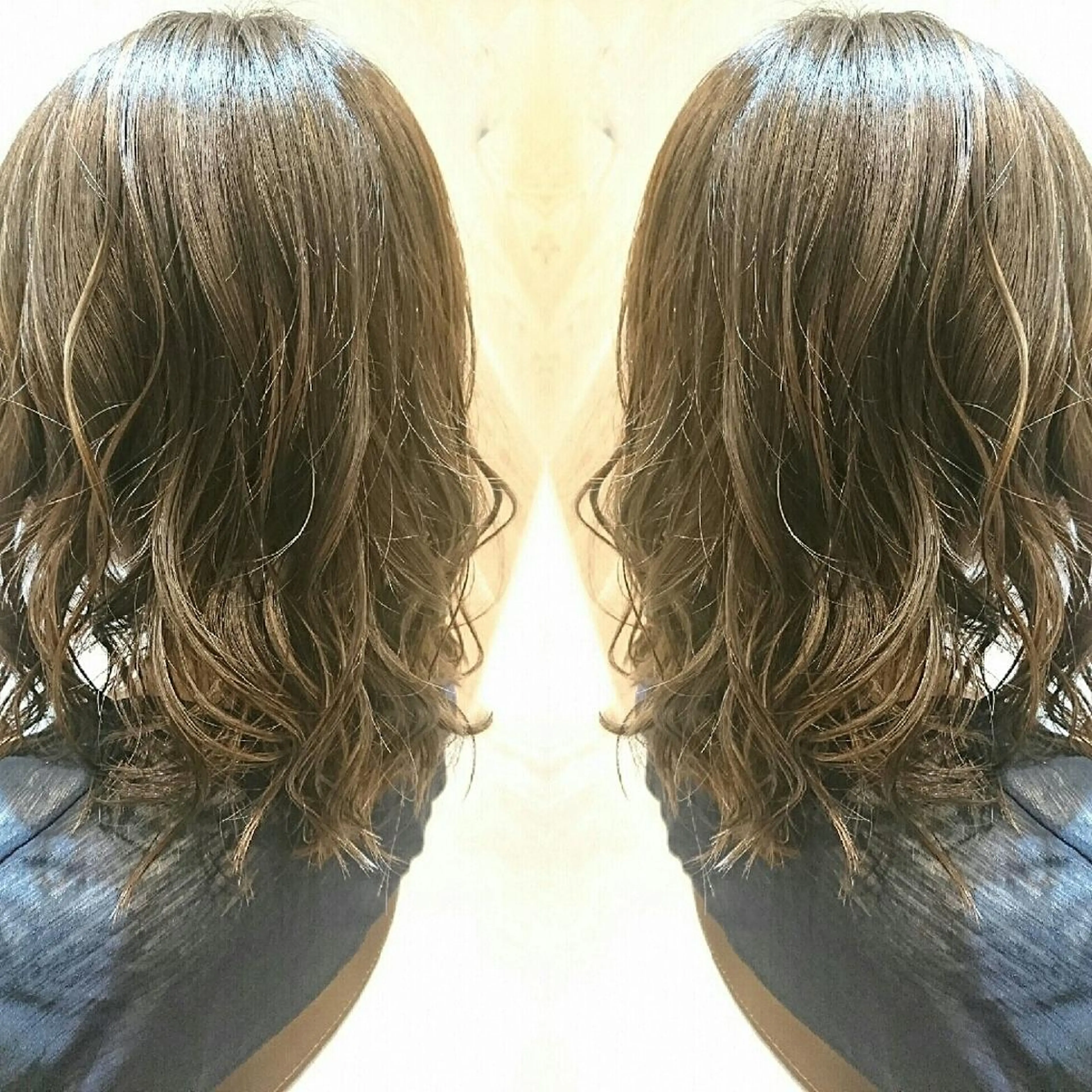 ミディアム カラー グレージュ ハイライトカラー ハイライト youres センター南所属・センター南 SEIJIのヘアスタイル