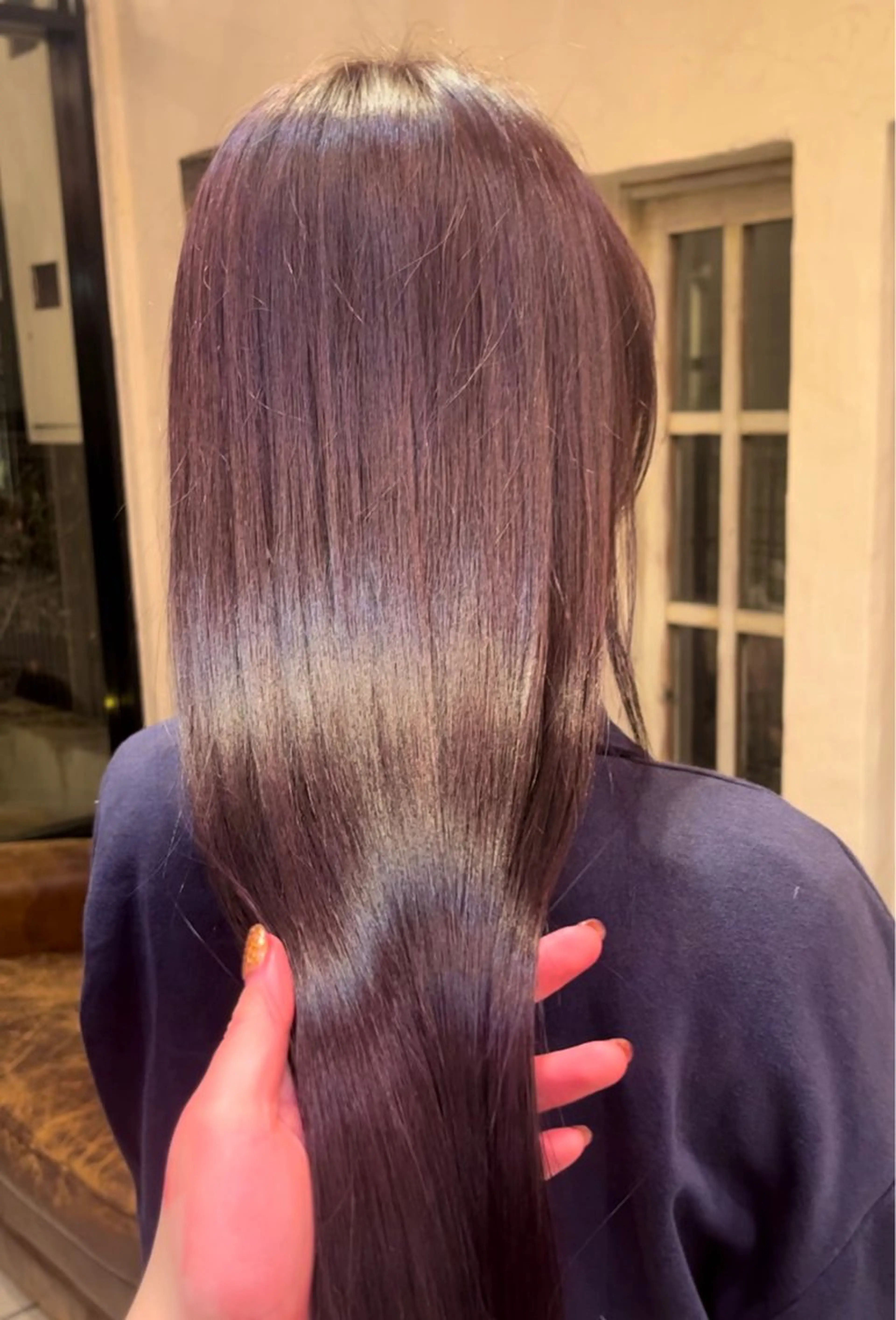 ロング カラー ブラウンカラー カシス トリートメント ヘアセット レイヤーカット/ ブリーチ/Asukaのヘアスタイル