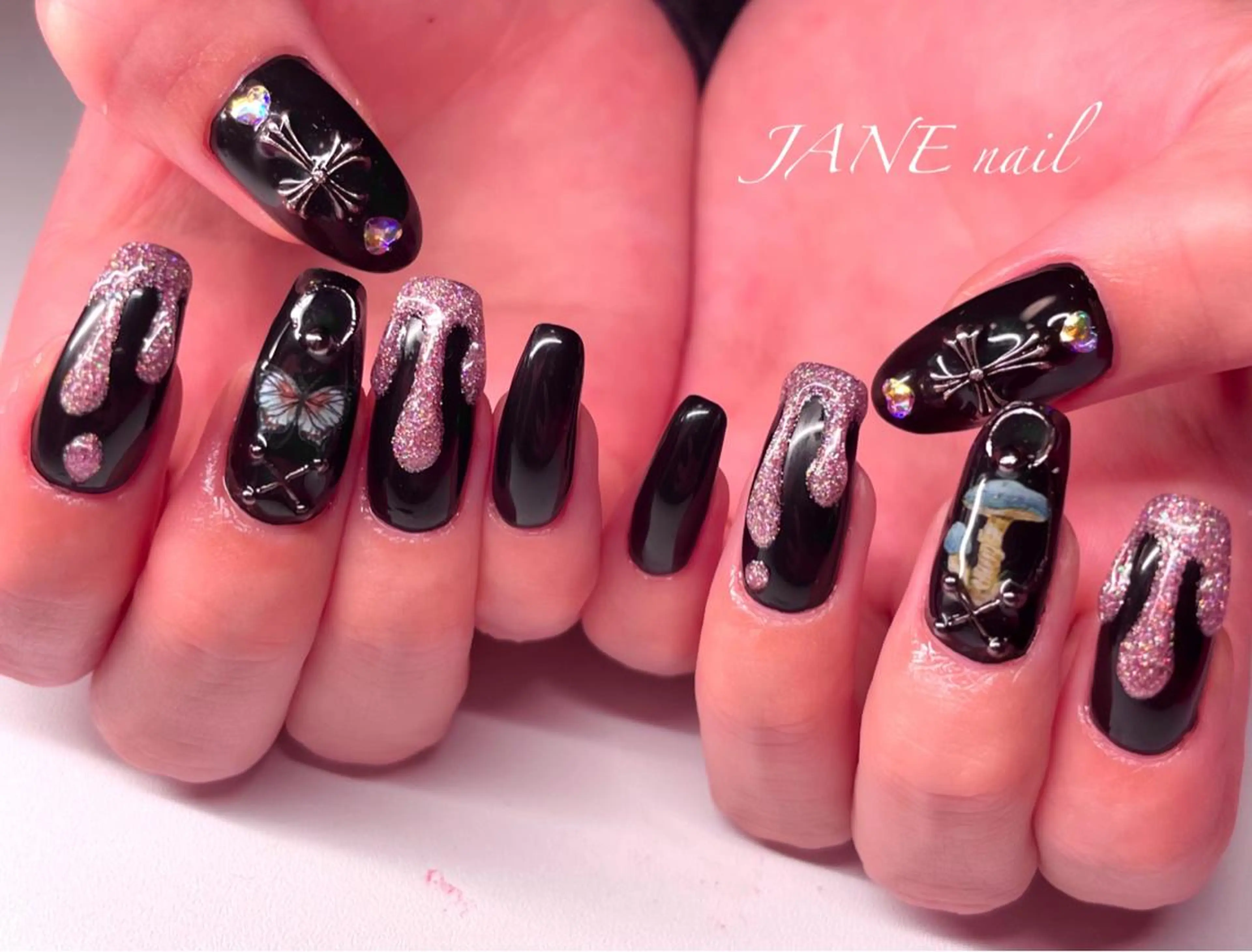 ネイル フットネイル スクエアネイル ハンドネイル Nail Salon JANEのネイルデザイン