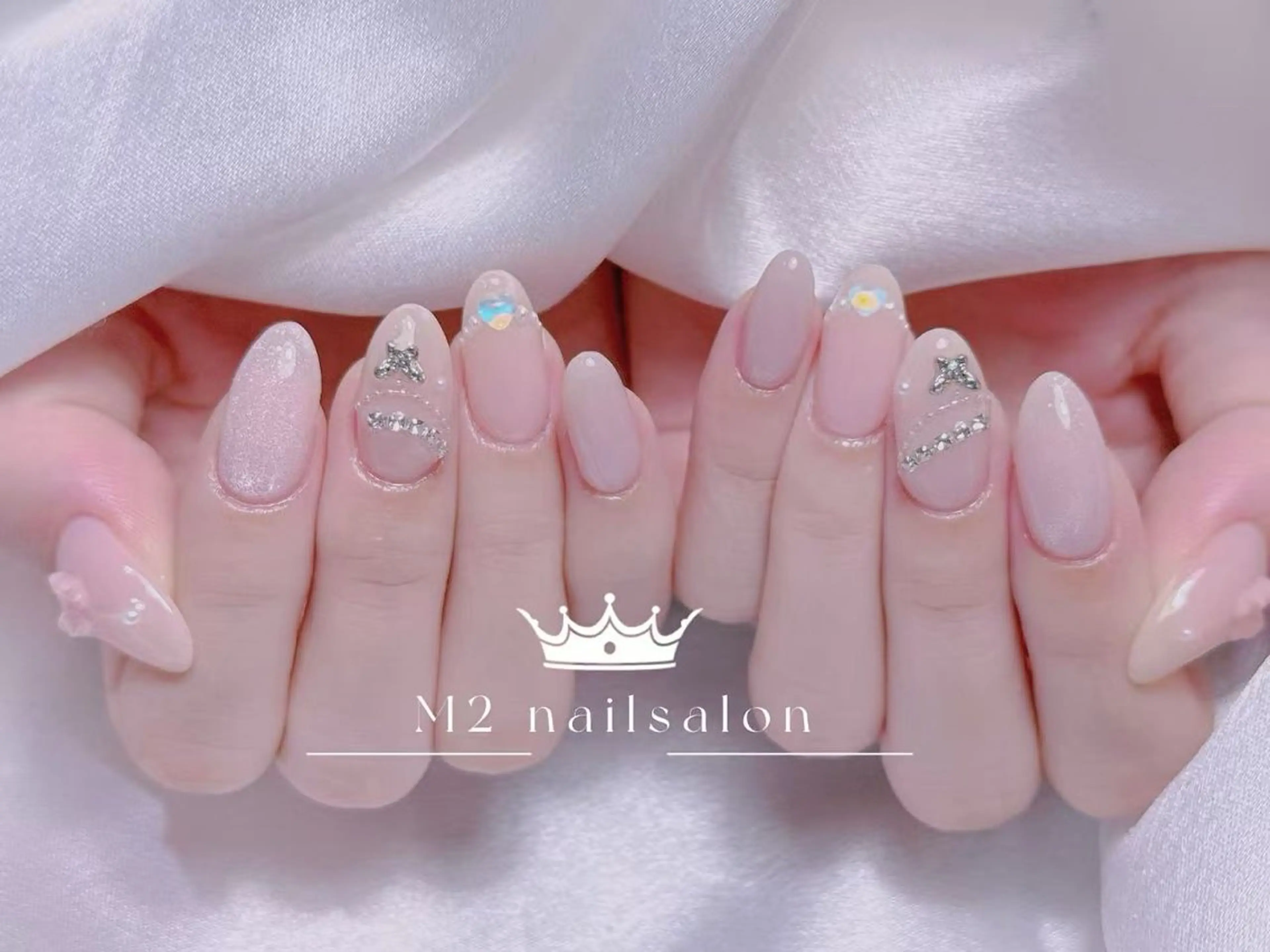 ネイル ジェルネイル マグネットネイル パラジェル 春ネイル ワンホンネイル ハンドネイル エムズ エムズのマツエク・マツパデザイン