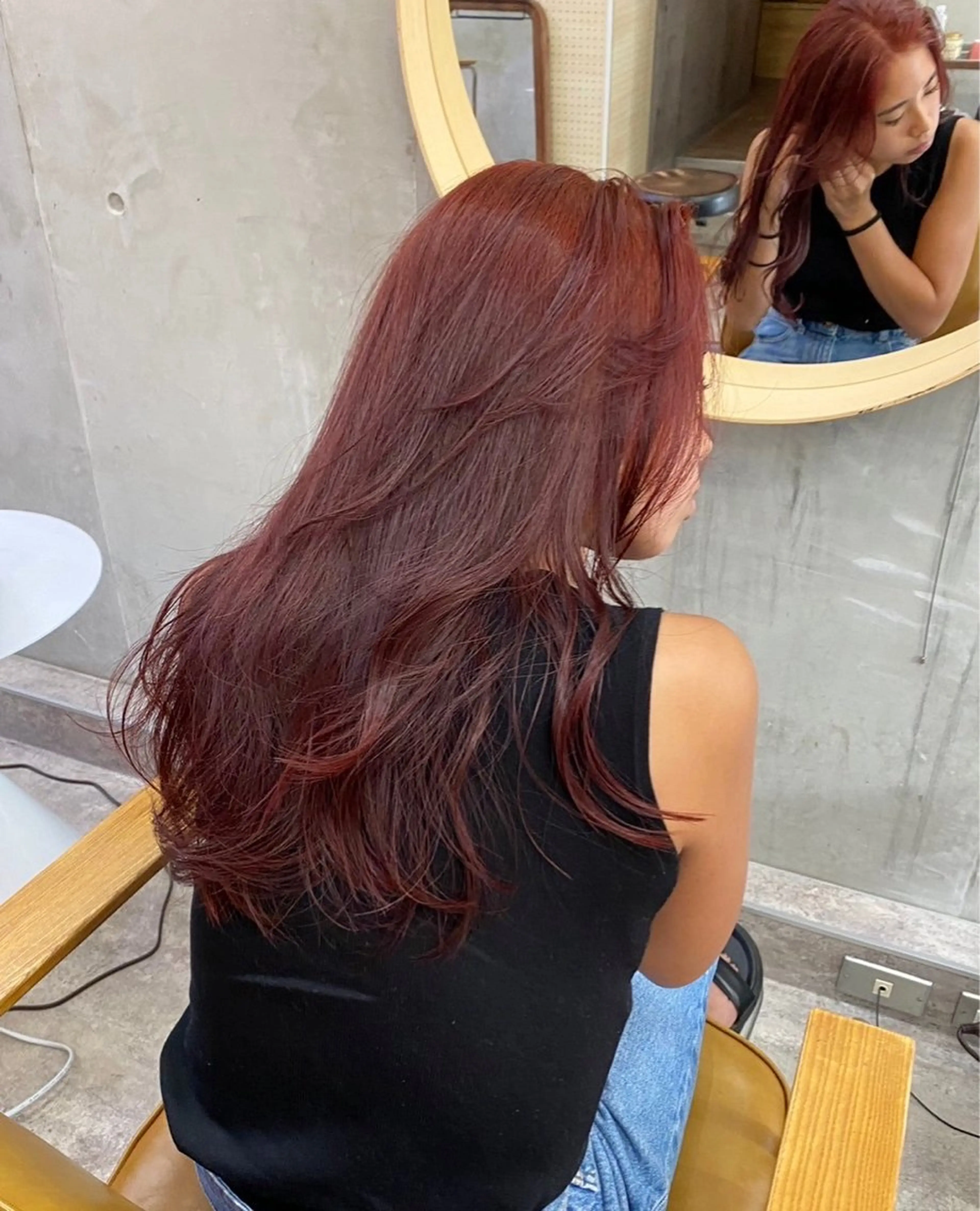 ロング 顔周りカット ヘアカラー 🤎𝐌𝐚𝐨⌇ お悩み解決美容師🤎のヘアスタイル