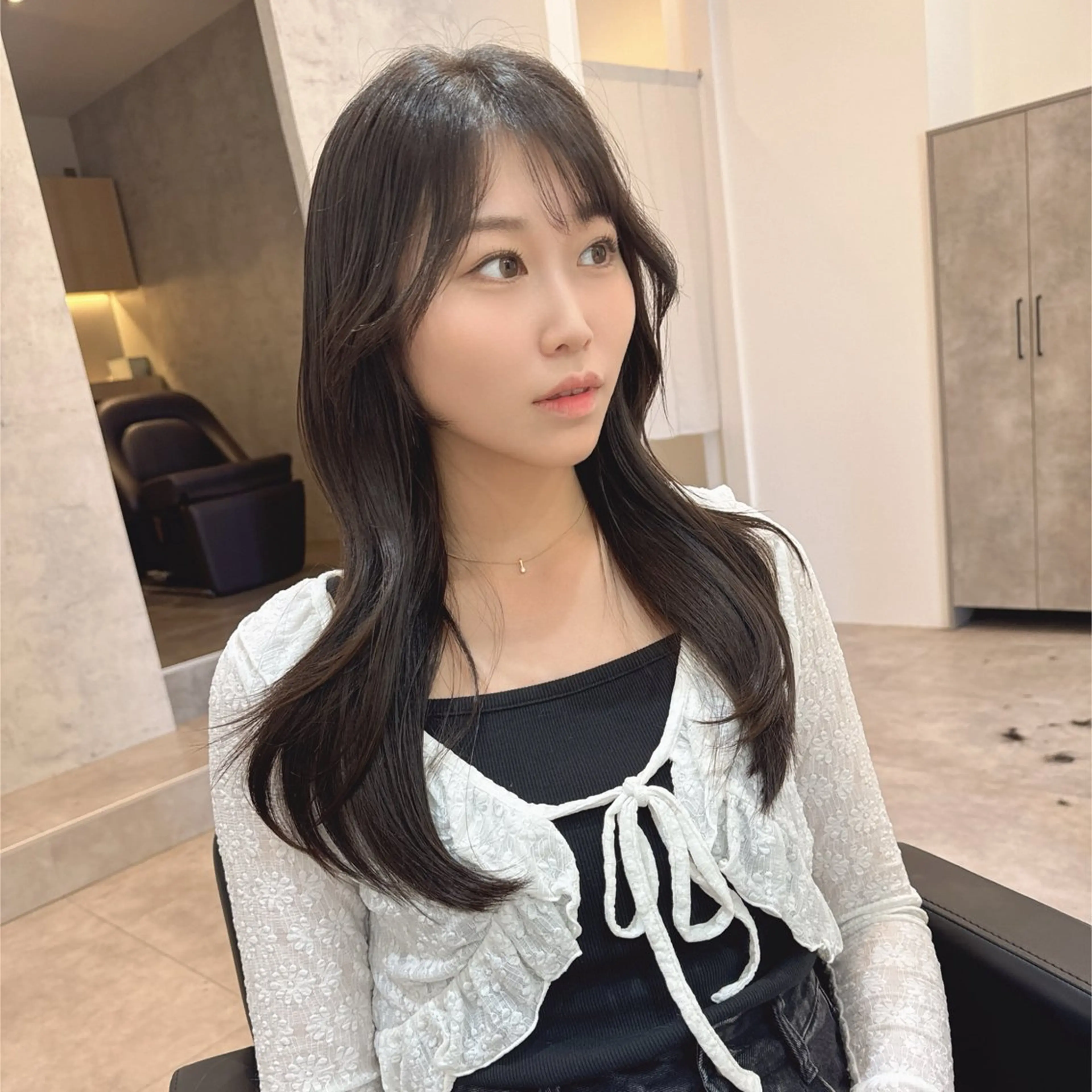 セミロング レイヤーカット 森 隆秀/韓国ヘアのヘアスタイル