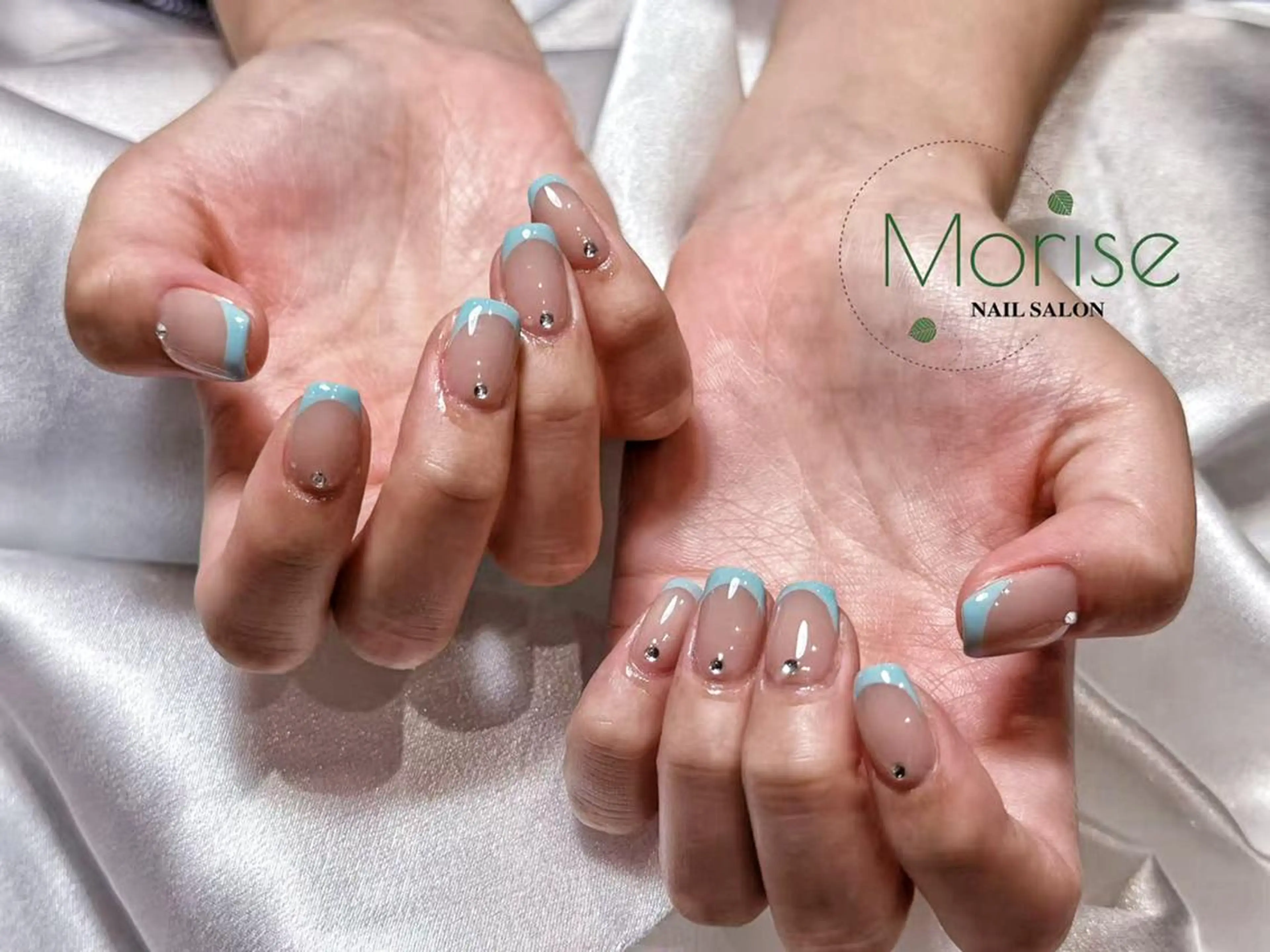 ネイル 長さ出し フレンチネイル ジェルネイル ガラスフレンチ 韓国ネイル ハンドネイル ハンドケア MoriseNail Jr研修💜イシダのネイルデザイン