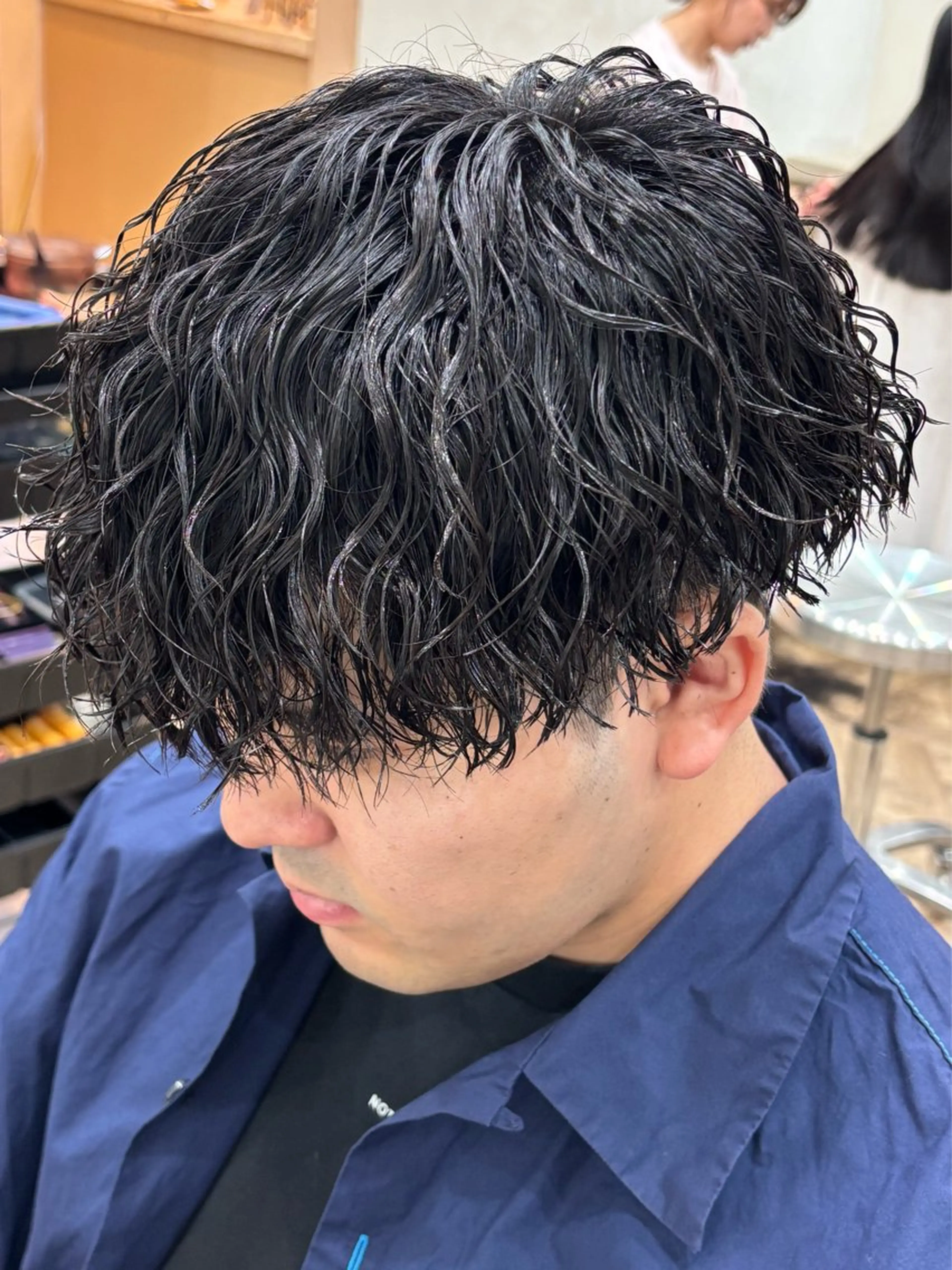 ショート パーマ メンズ カット パーマ トリートメント パーマ職人DAIKI ツイスパ/波巻きのヘアスタイル