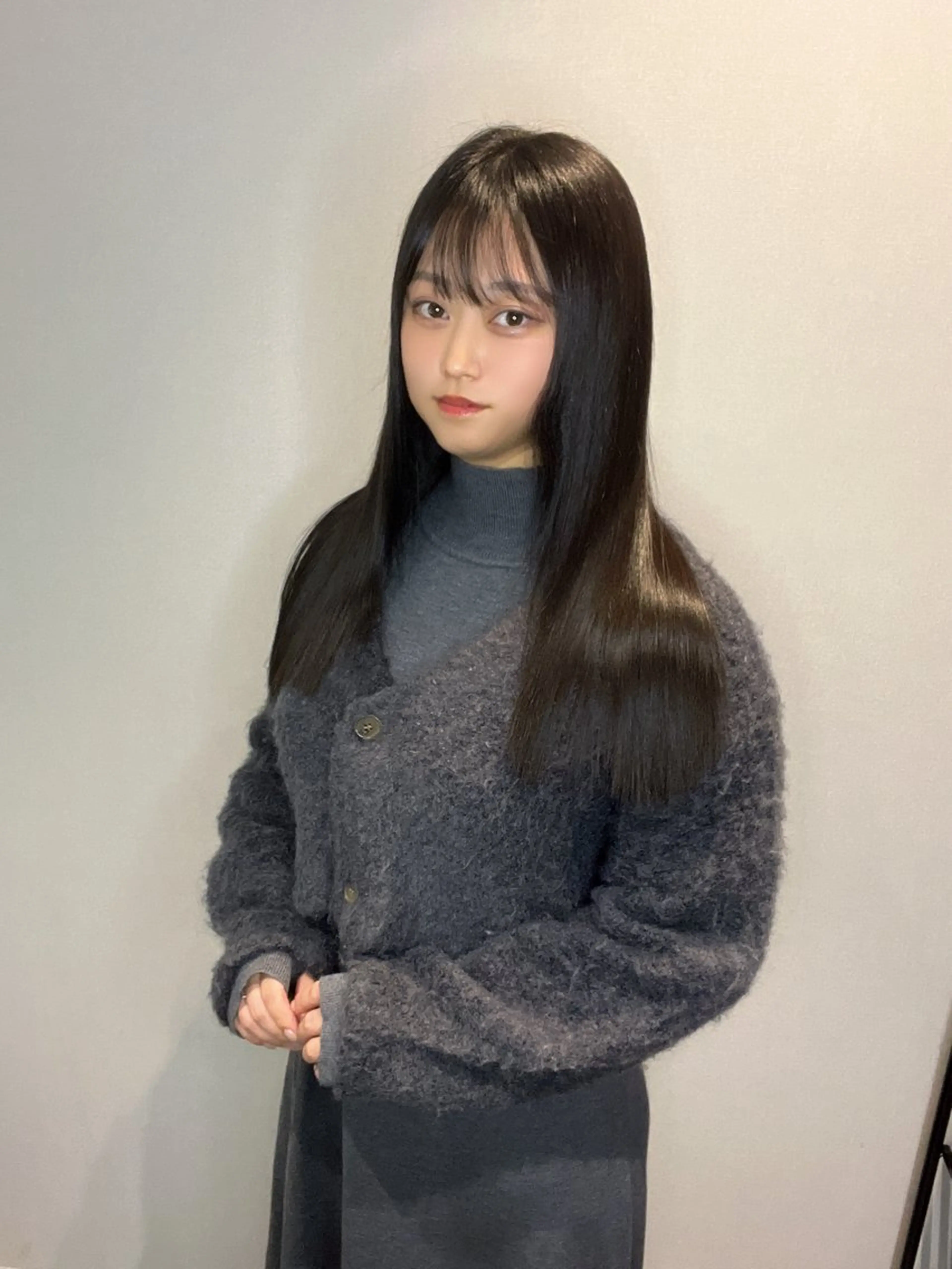 セミロング ヘアカラー トリートメント 髪質改善/shuki 韓国/代表取締役のヘアスタイル