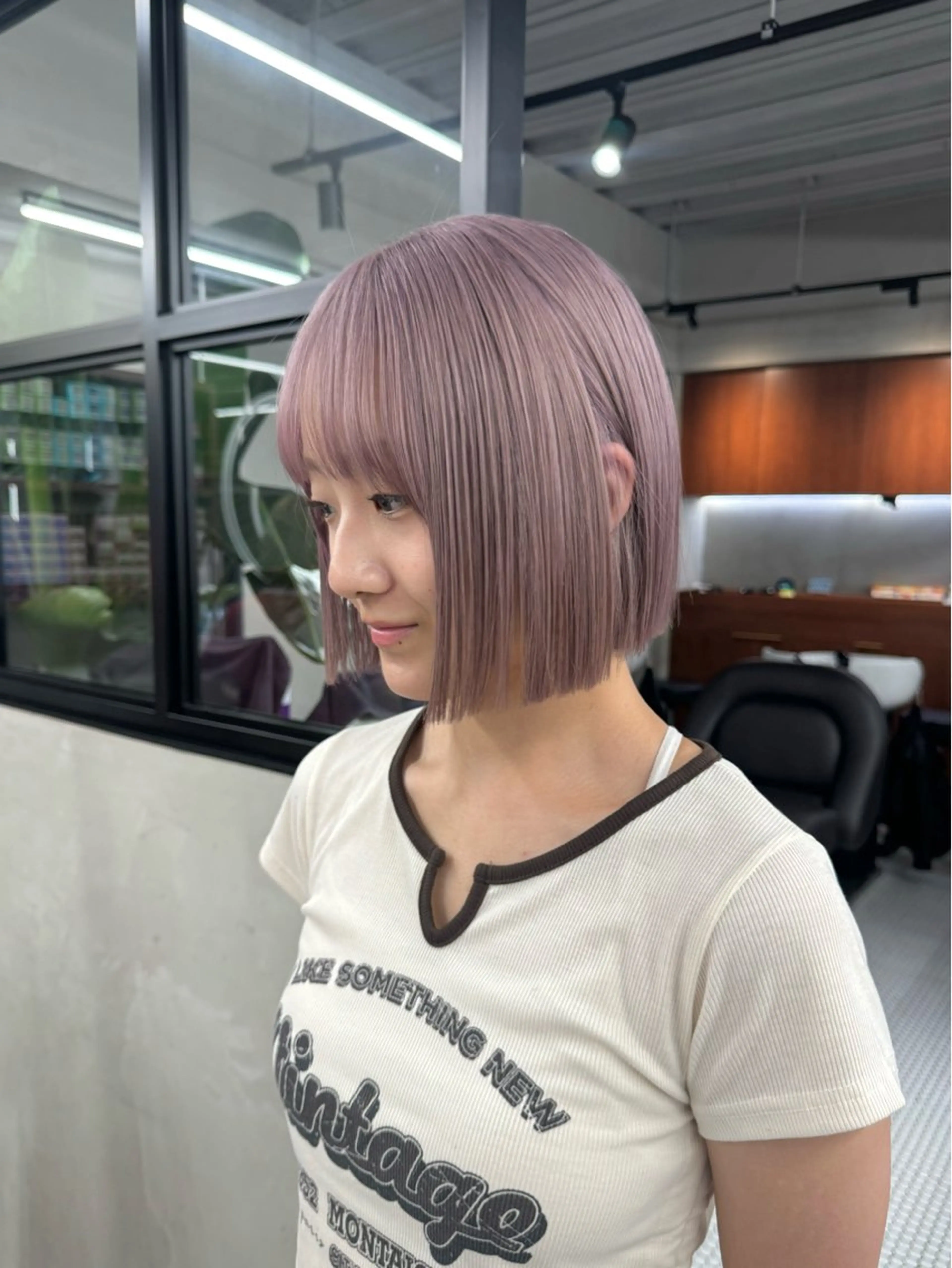ミディアム カラー アッシュ ベージュカラー ブリーチ ブロンド ブラウンカラー カット ヘアカラー トリートメント ブリーチ　ハイトーン 特化🌈フジタハルキのヘアスタイル