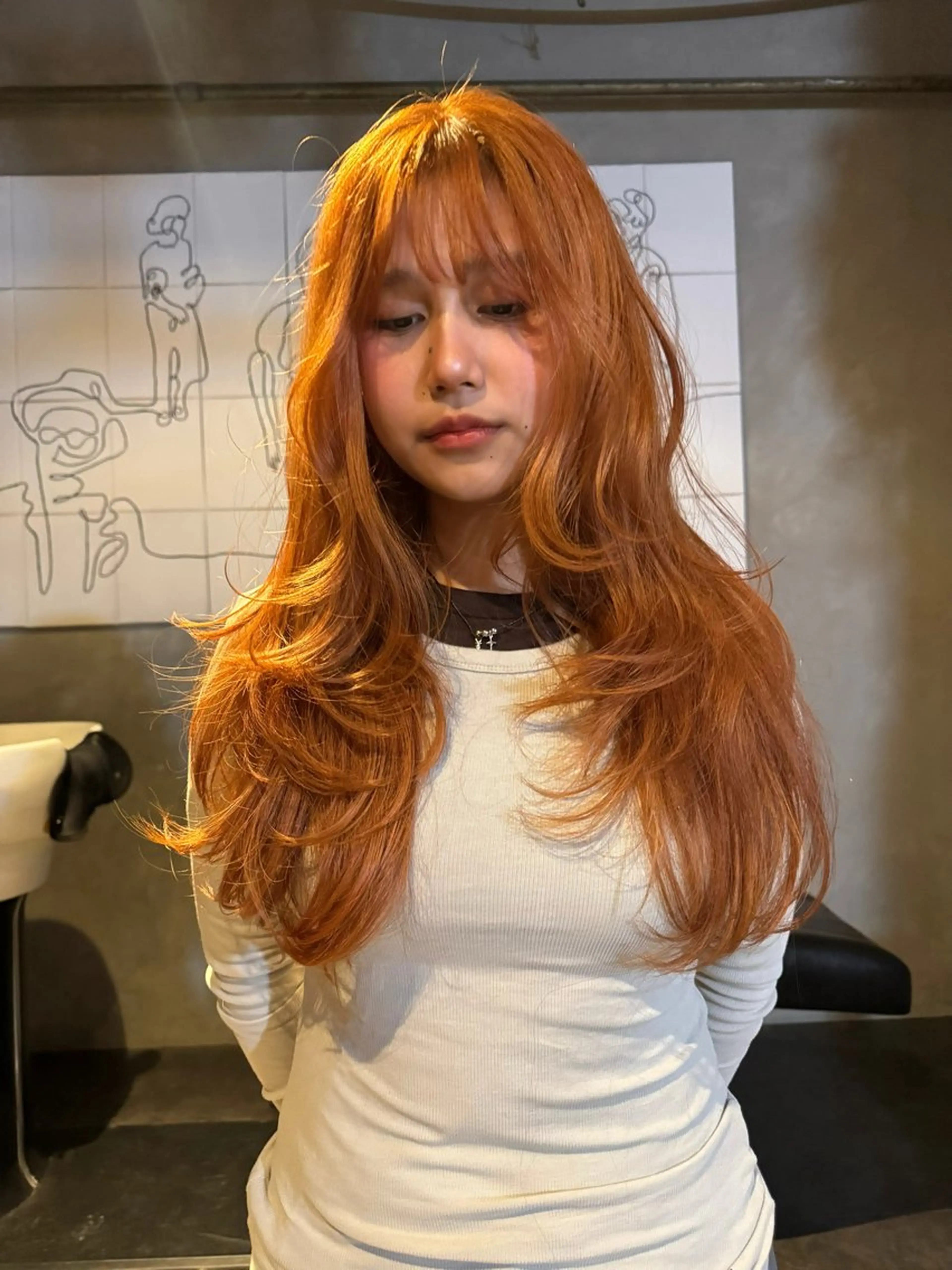 ロング カラー ヘアカラー クキノケイカ /暖色カラーのヘアスタイル