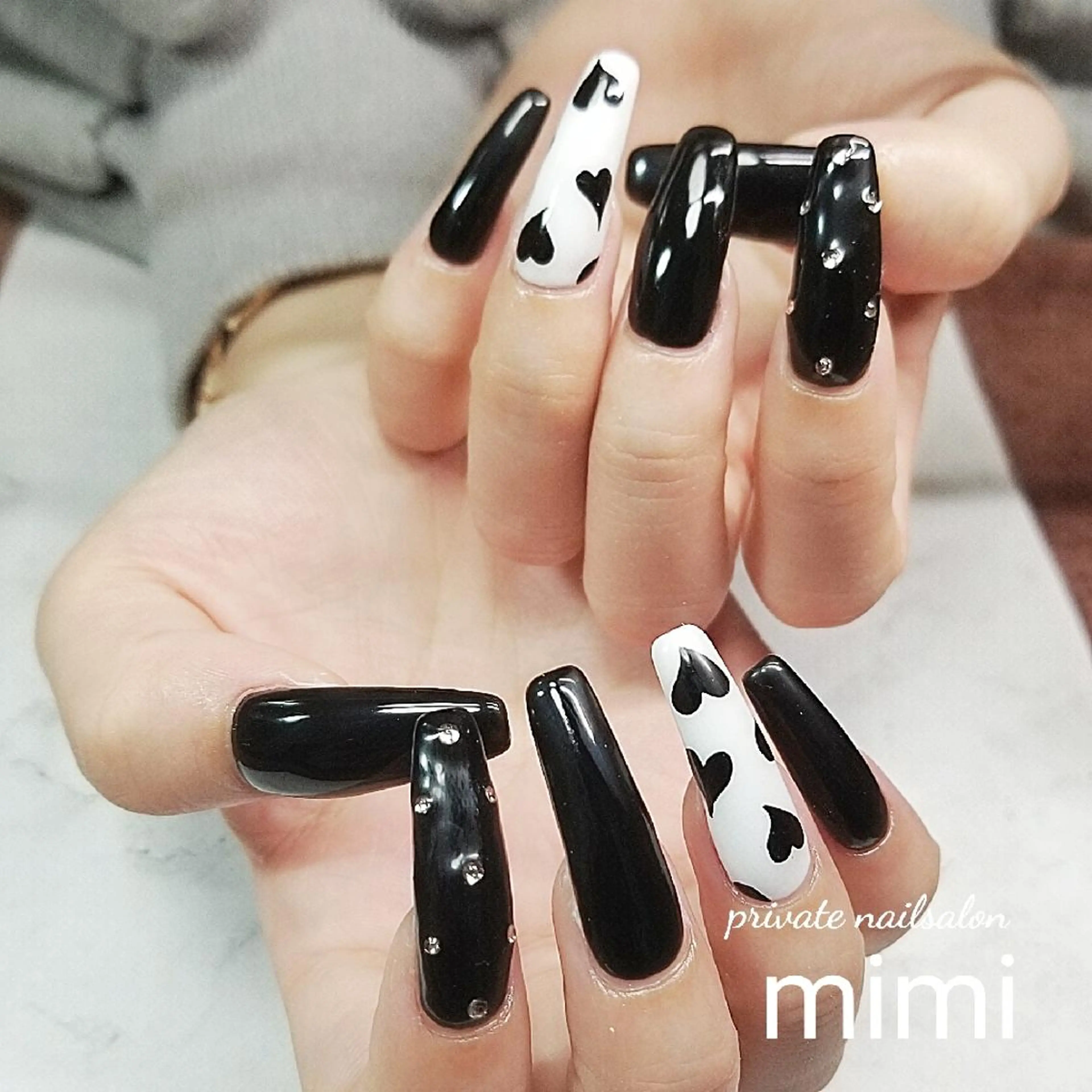 ネイル ハート 博多ネイル ｍｉｍｉのネイルデザイン