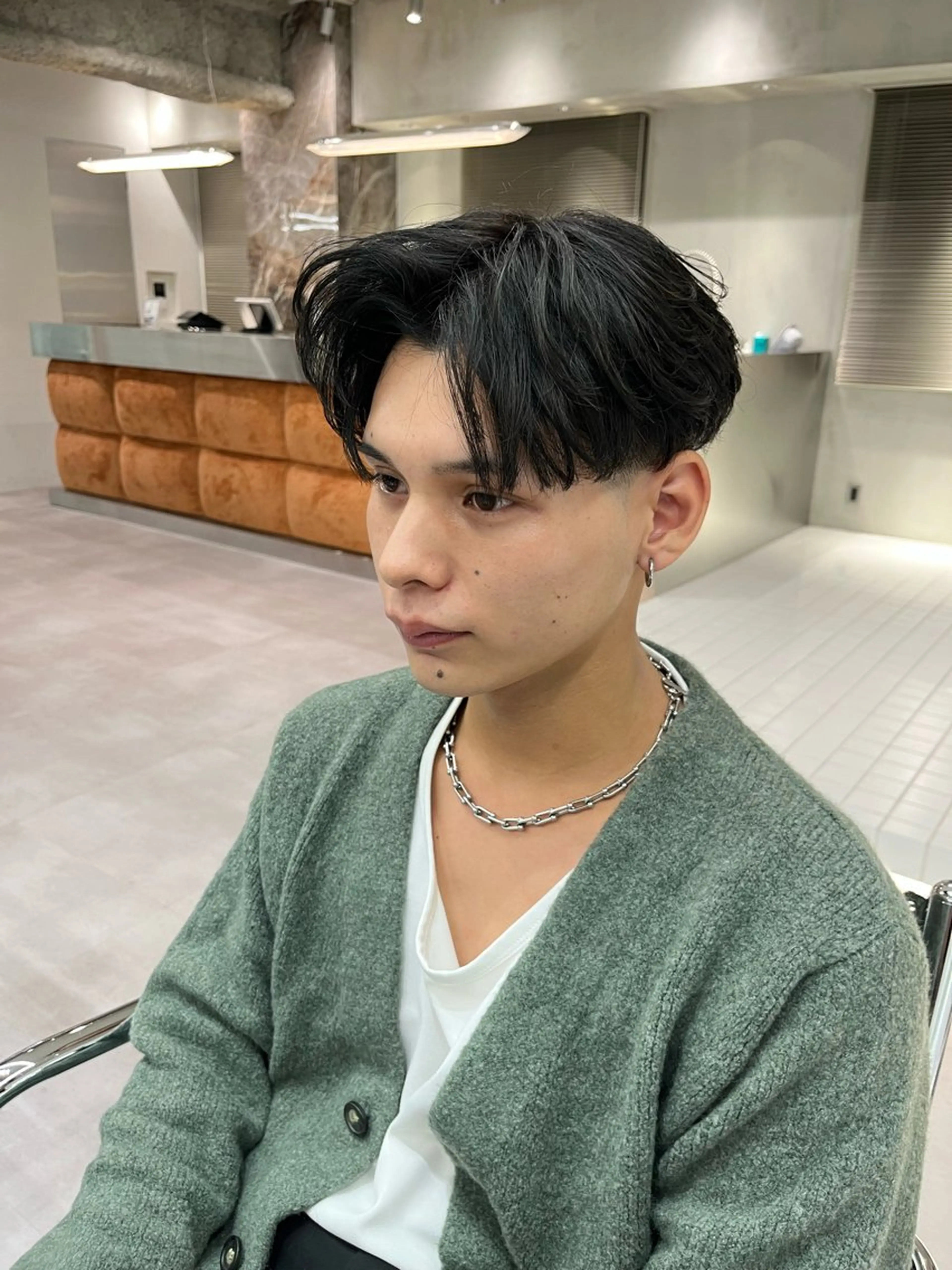 ショート メンズ ⚡メンズパーマフ ェードカットTomyのヘアスタイル