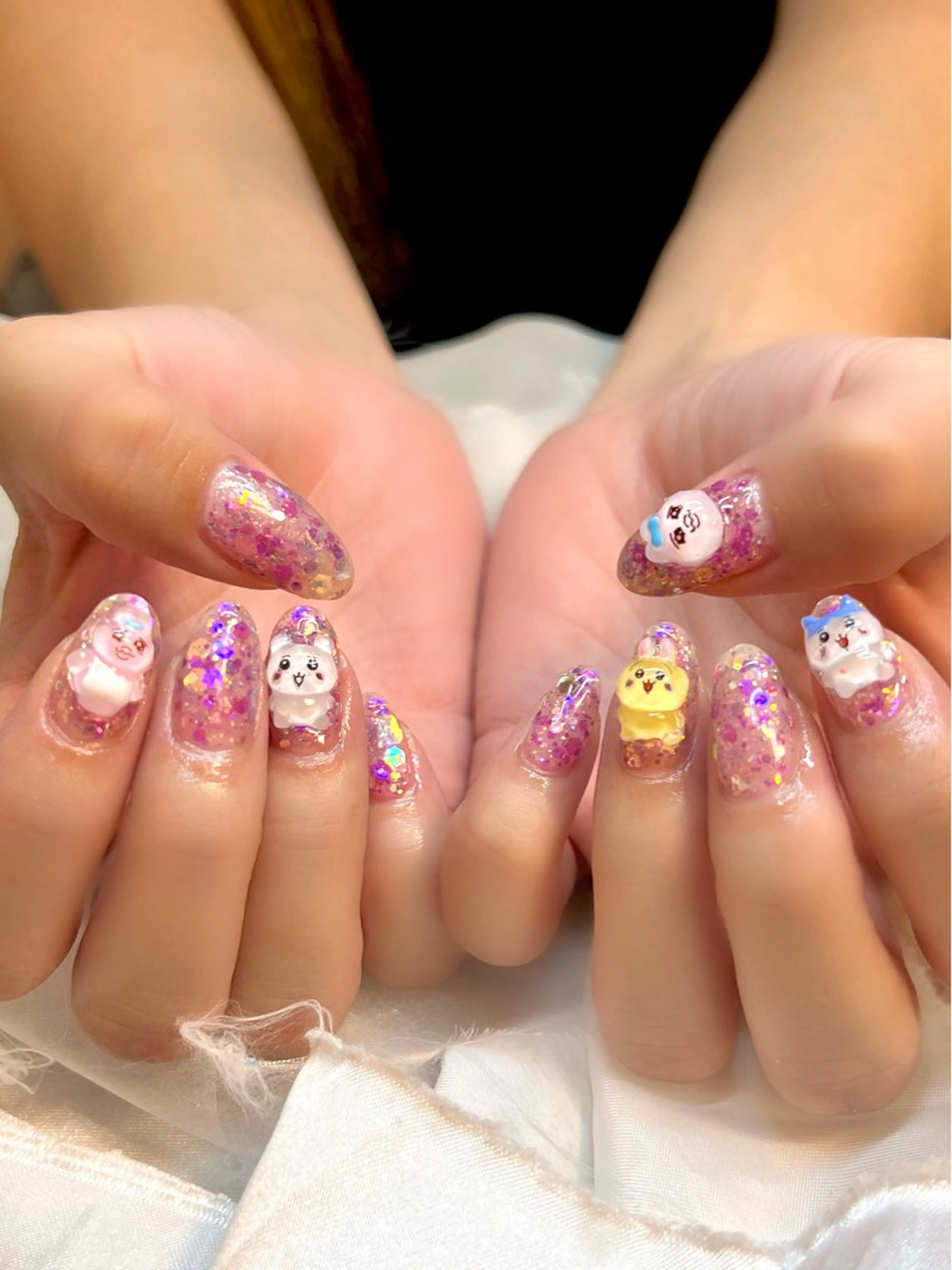 ネイル アートネイル オーロラネイル ジェルネイル 韓国ネイル ロングネイル clover nailのネイルデザイン